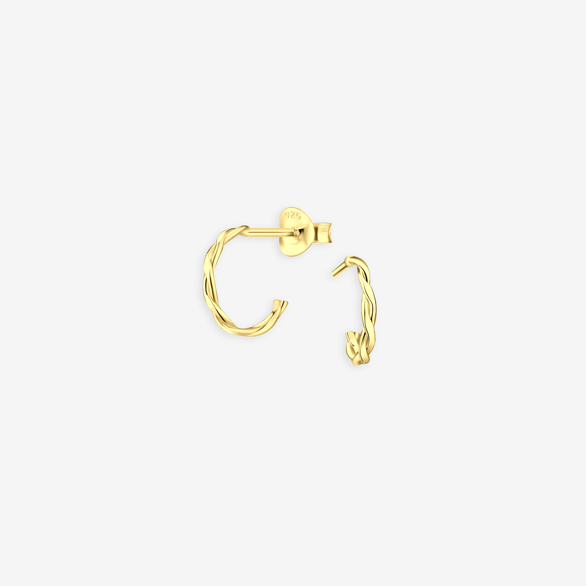 Gedraaide Halve Hoop Stud