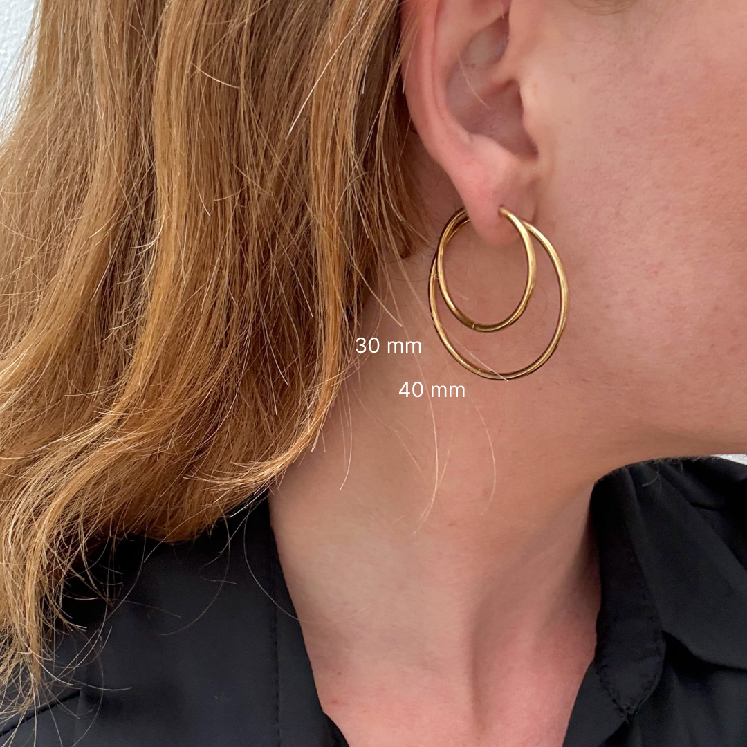 Classic Hoop 30 mm Verguld