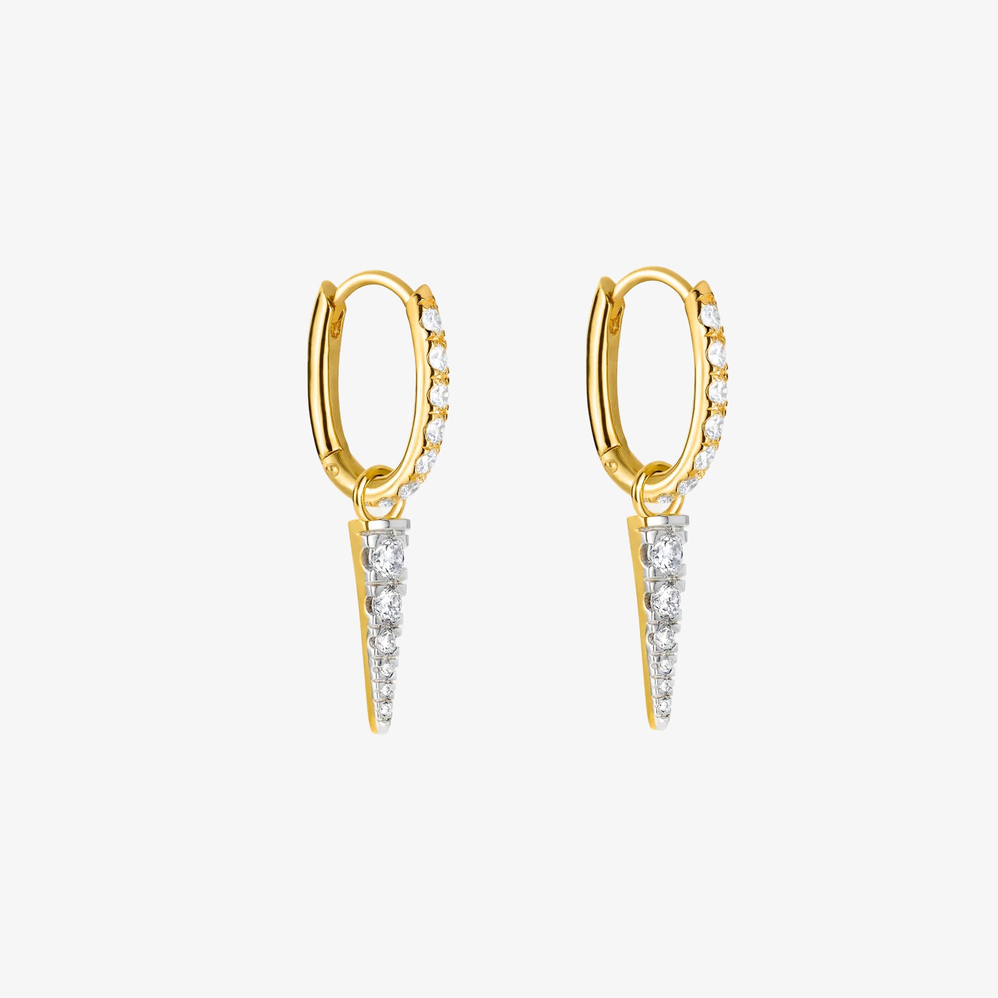 Essential Kristal Hoep en Edge Kristal Drop Goudgekleurd Dubbel