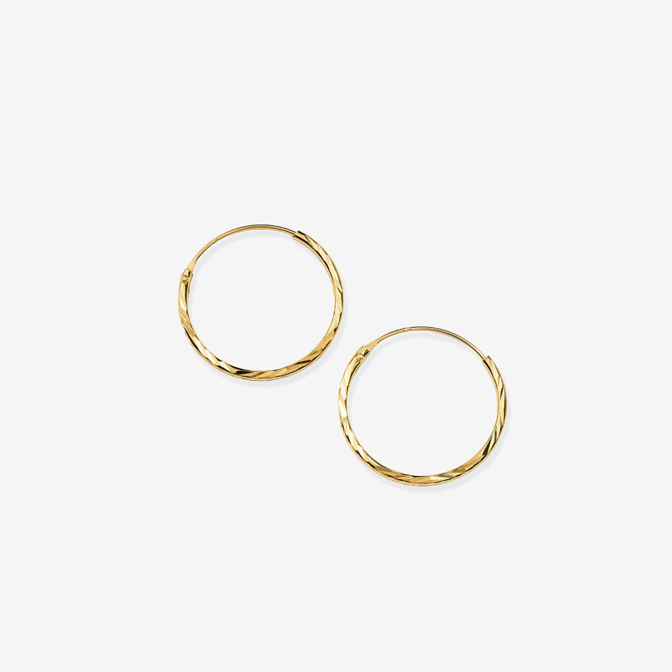 Diamant Geribbelde Hoops