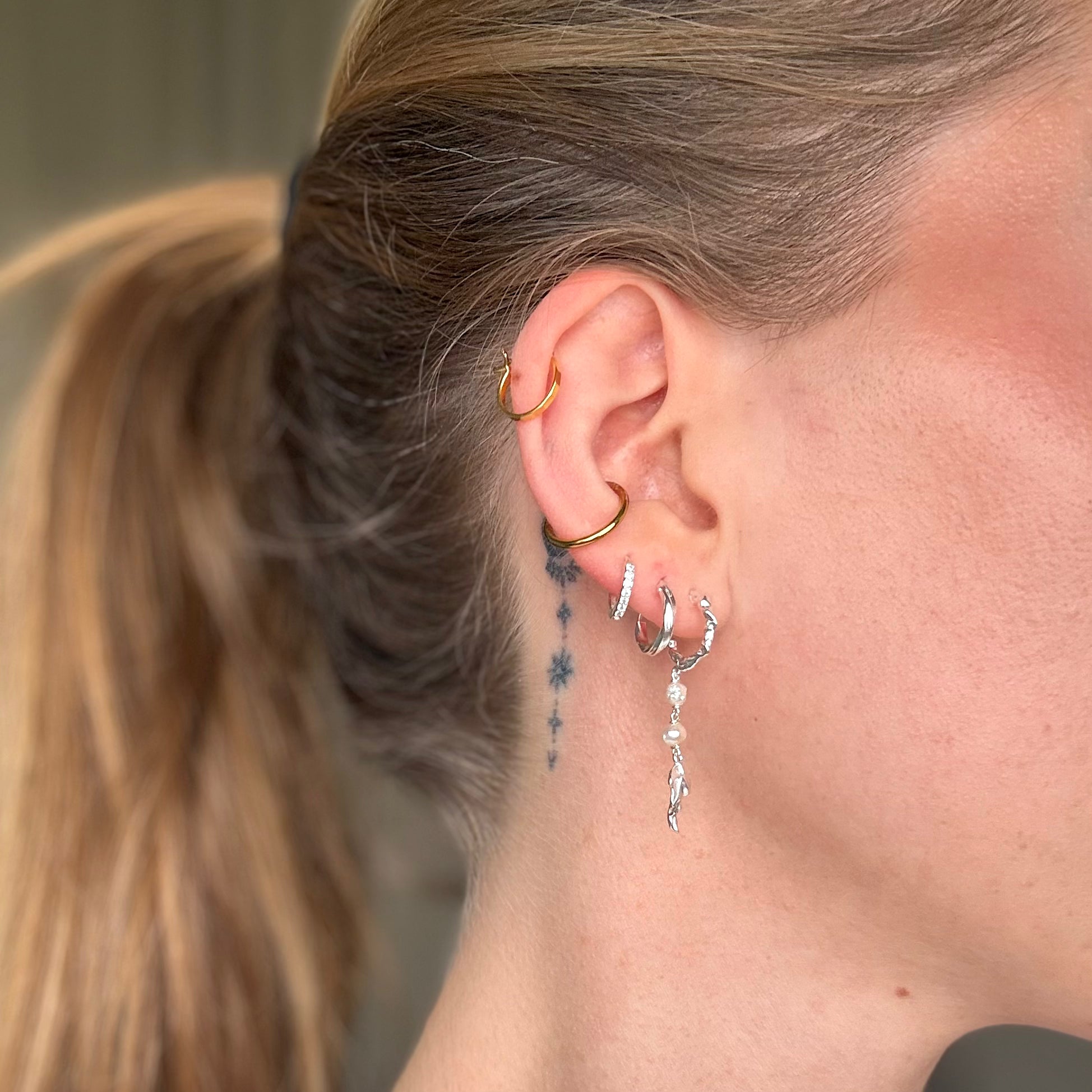 Platte Slangen Dangle Set
