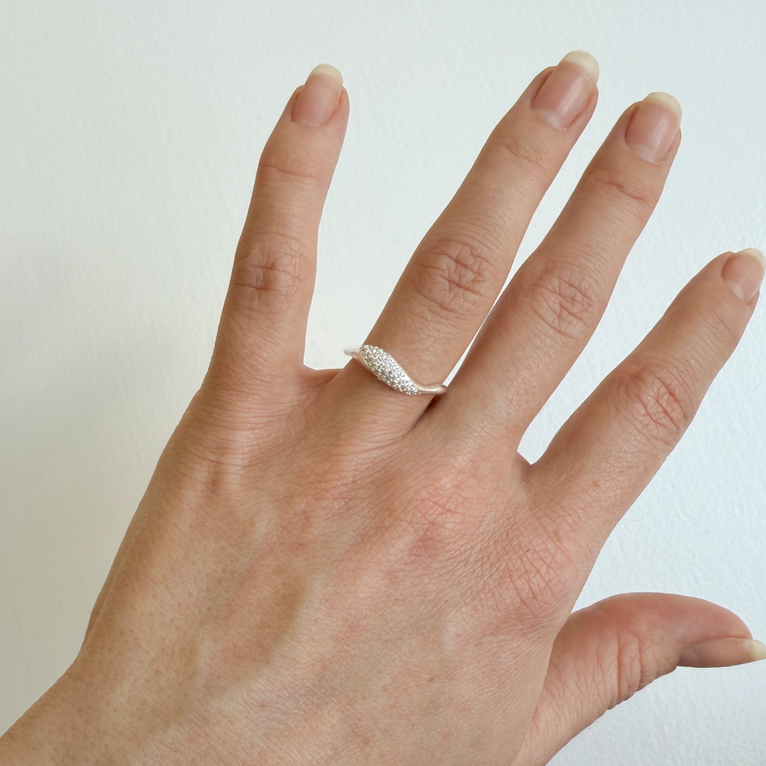 Golf Kristal Ring Zilver