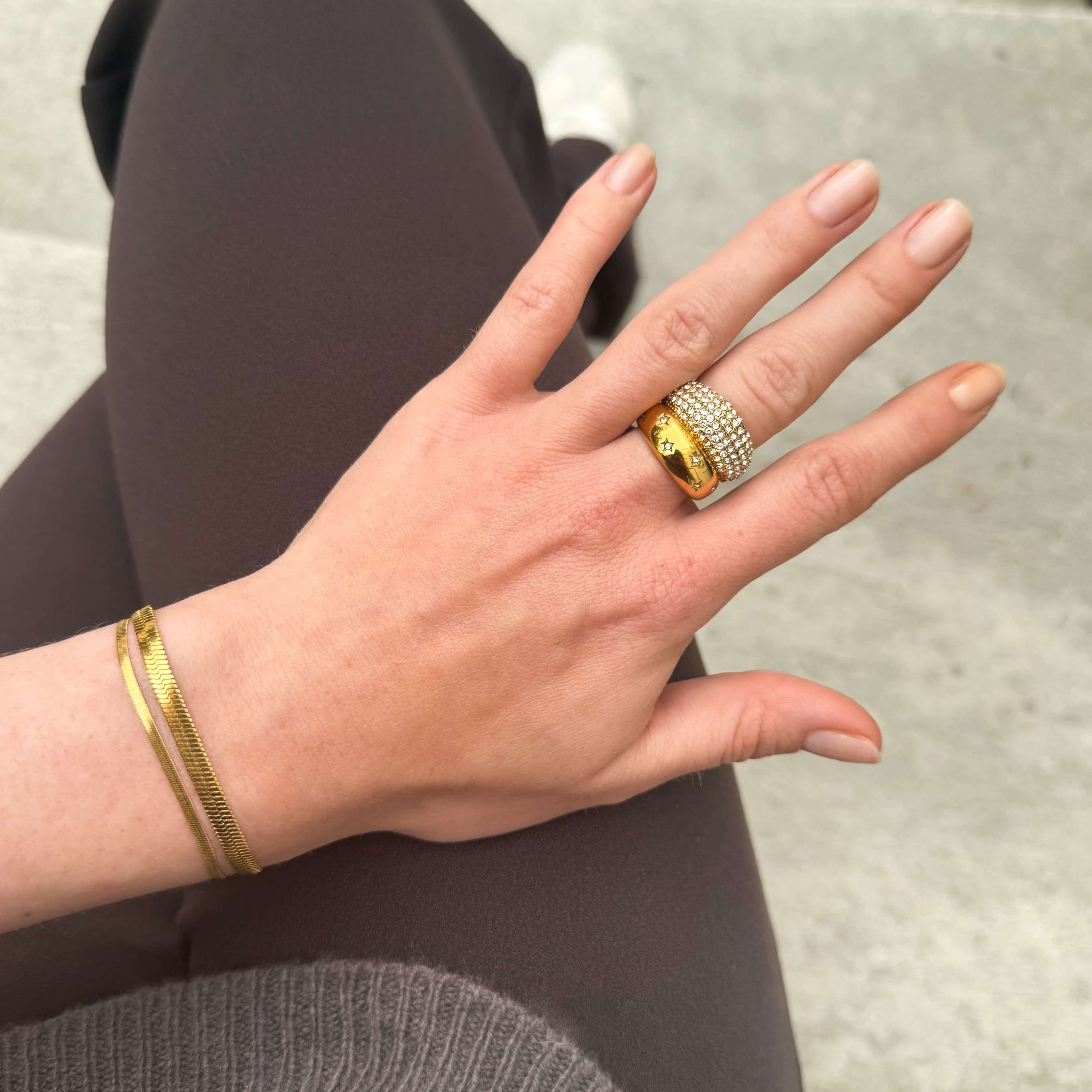 Vlak Slang Armband 2mm Goudgeplateerd