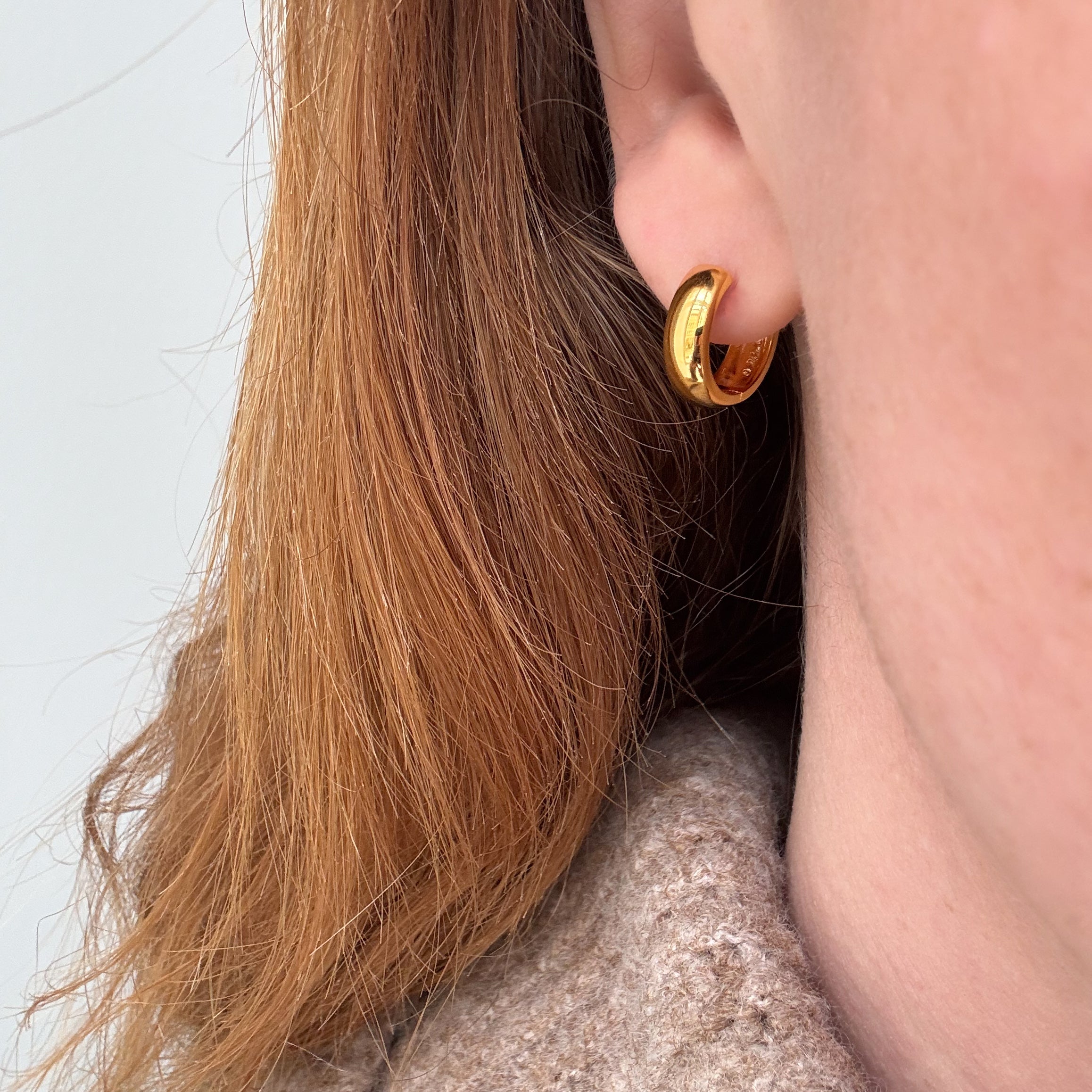 Chunky Hoops 18 mm Verguld