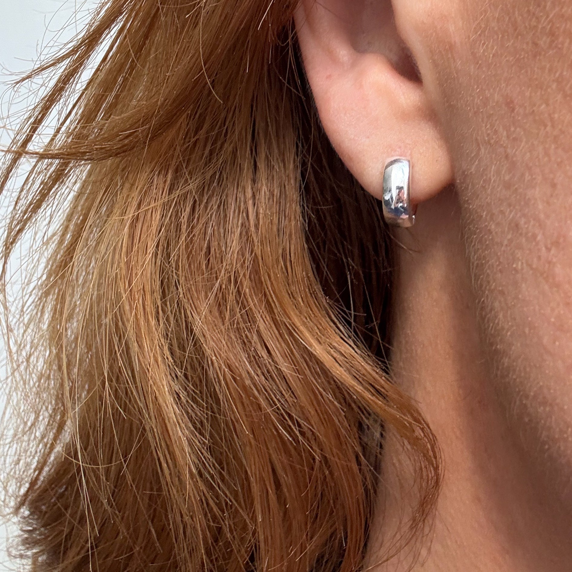 Chunky Hoops 12 mm Zilver