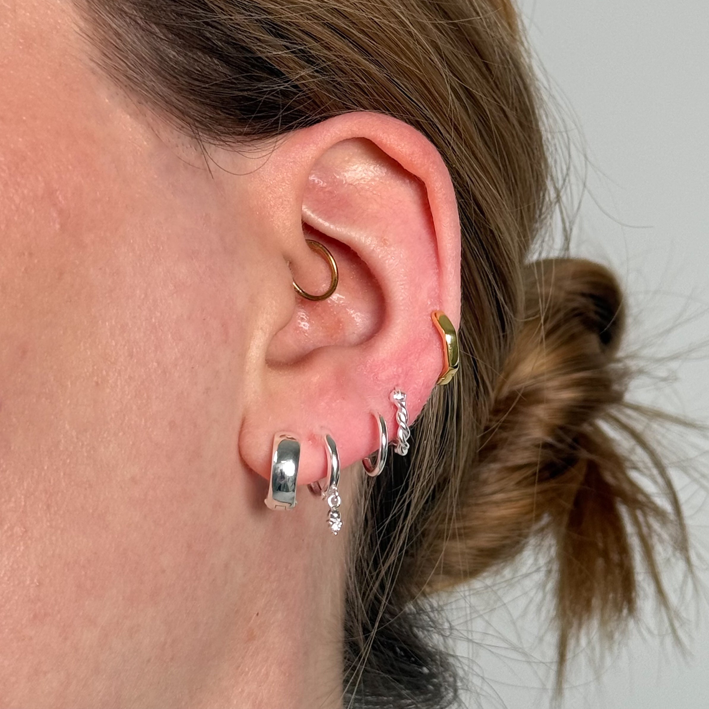 Zilver Mini Chunky, Dangle Set