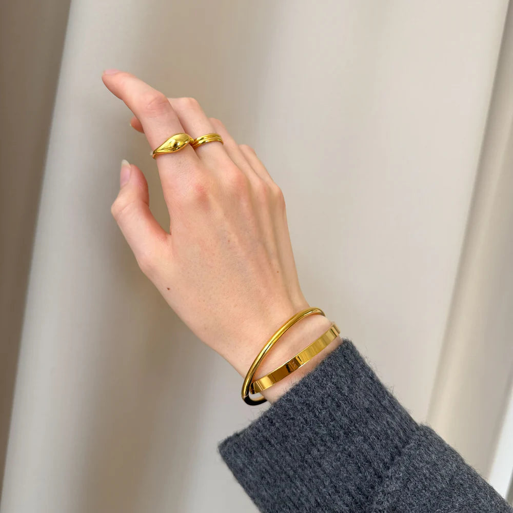 Touw en Bangle Set: 1 ketting & 2 armbanden