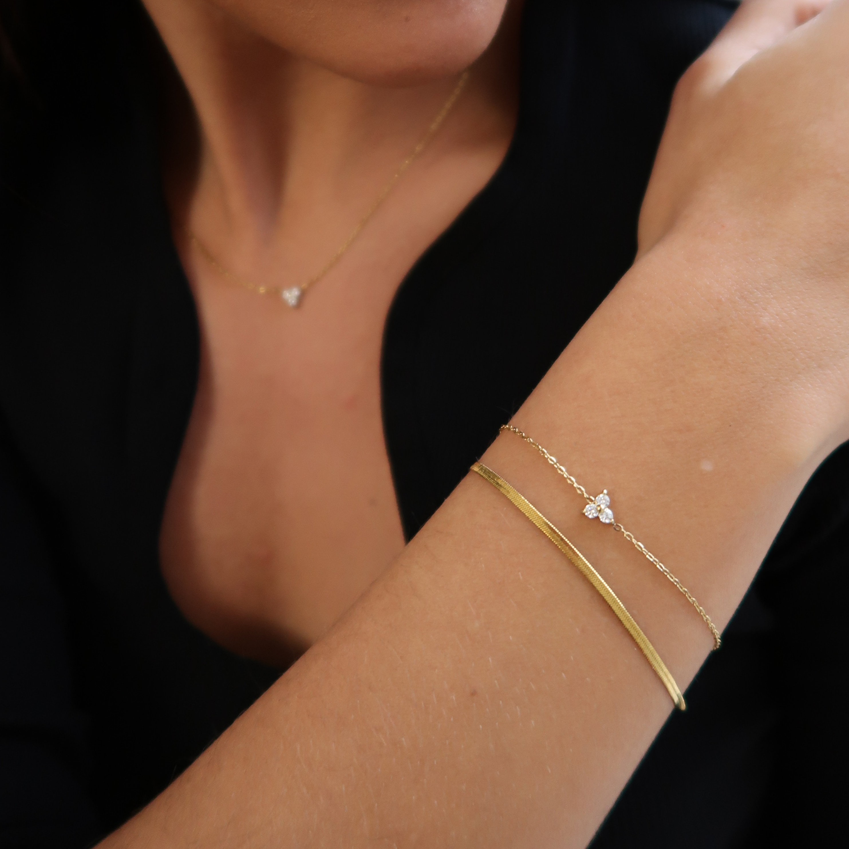 Trinity Krystal Armband Verguld