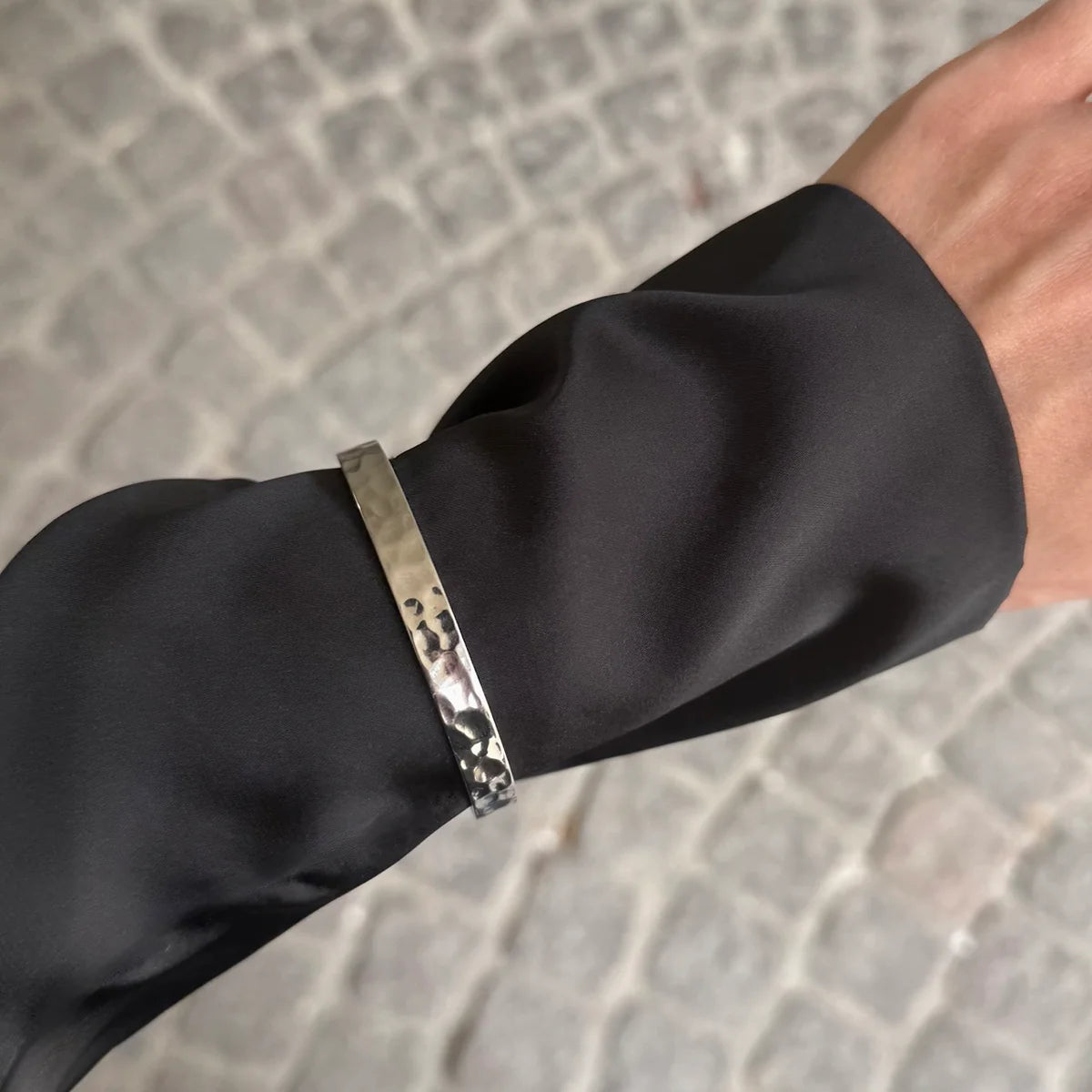 Hart Initiaal Bangle Zilvergekleed