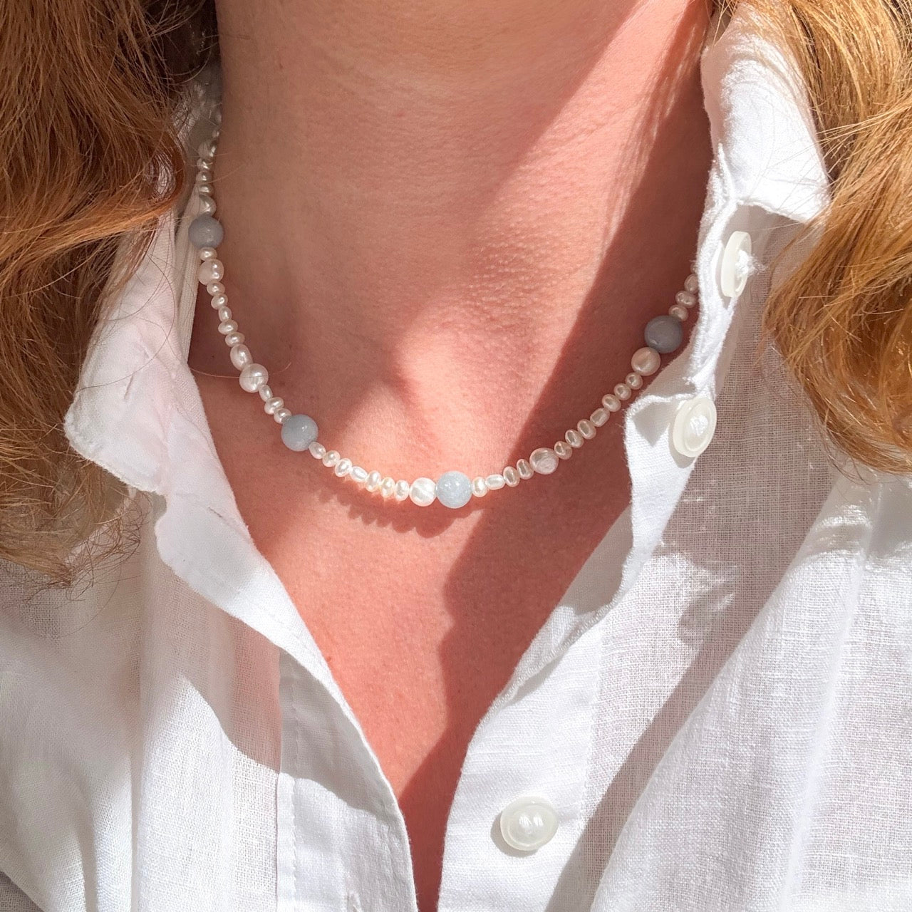Marine Zoetwaterparelketting
