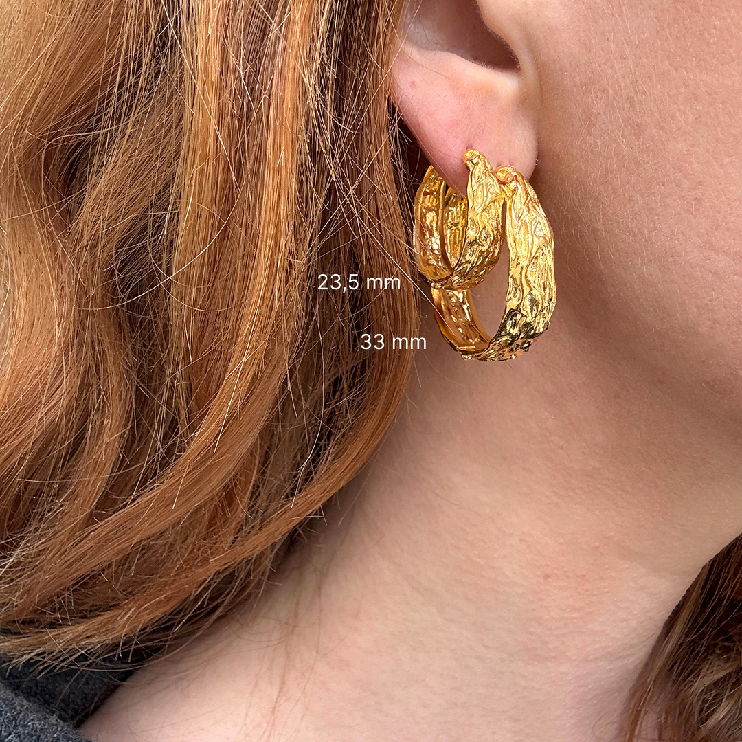 Gesmelt Hoop 23,5 mm Verguld