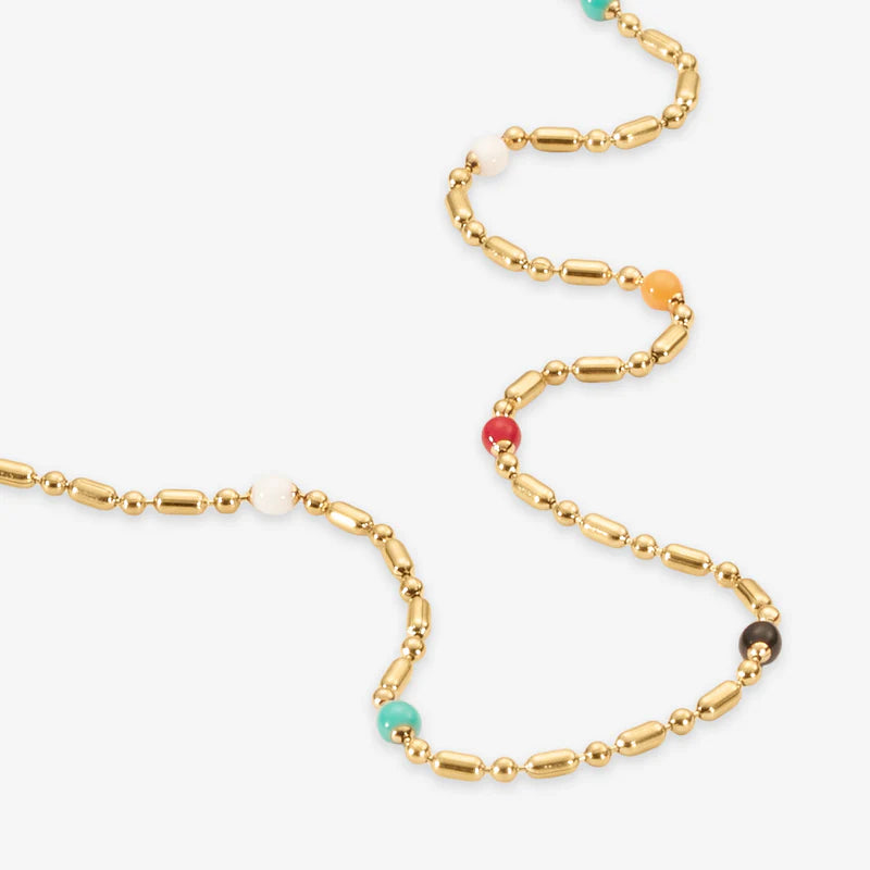 Parel, Slang & Dot Touw Set: 4 kettingen