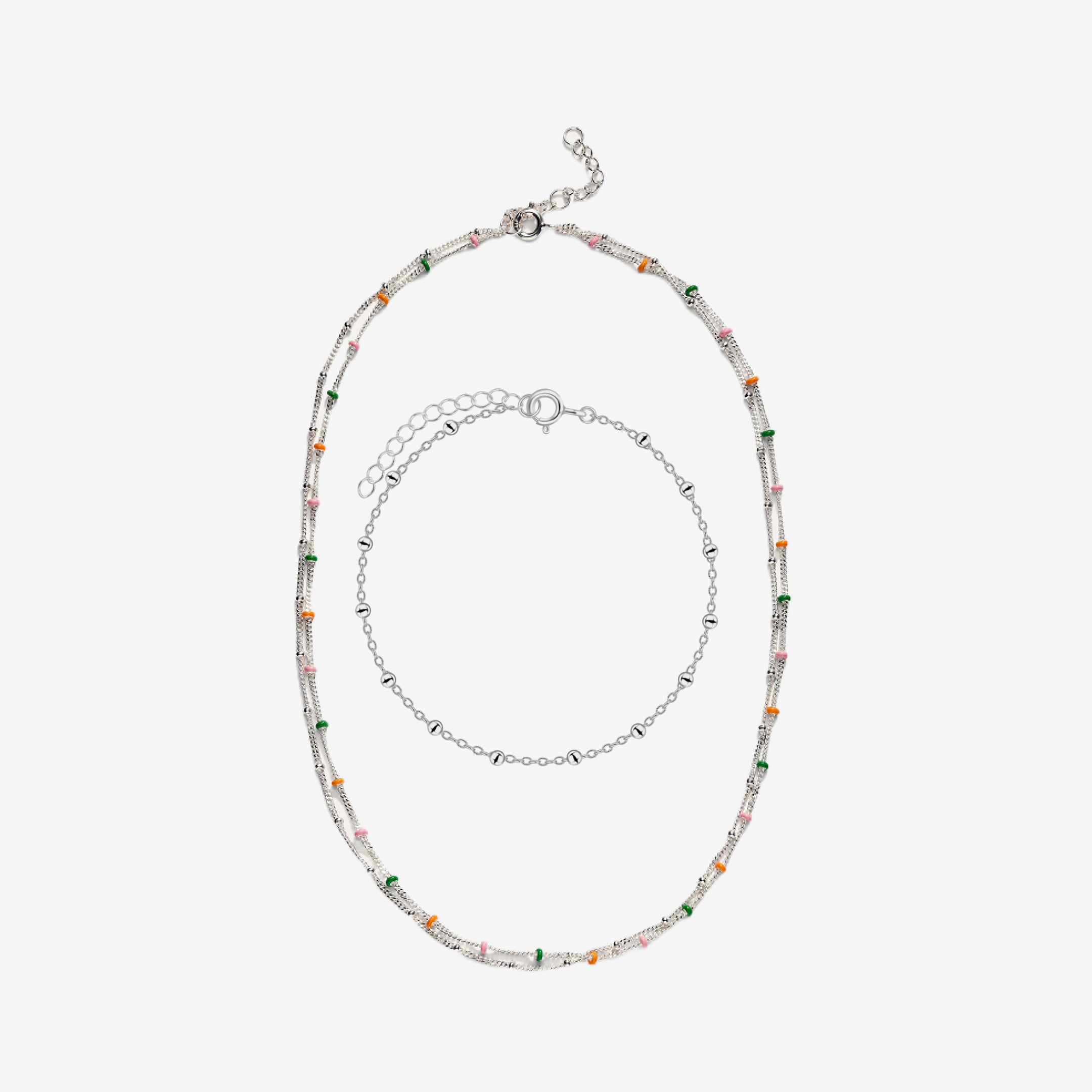 Dots Zilver Set