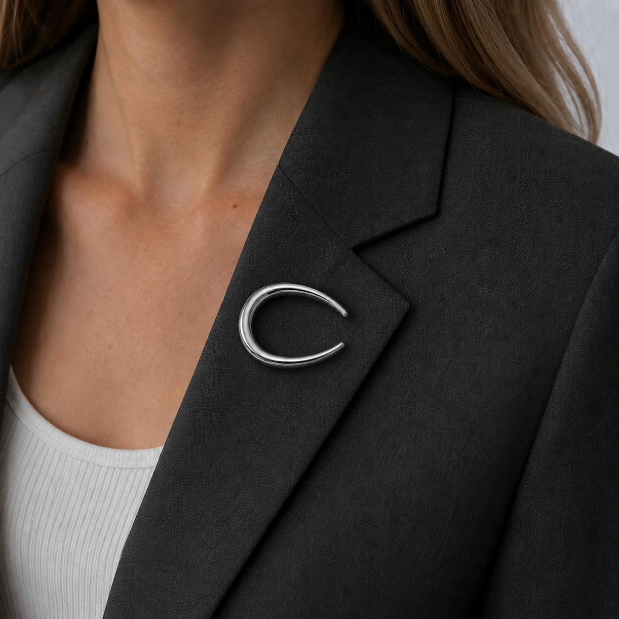 Maan Broche Zilver