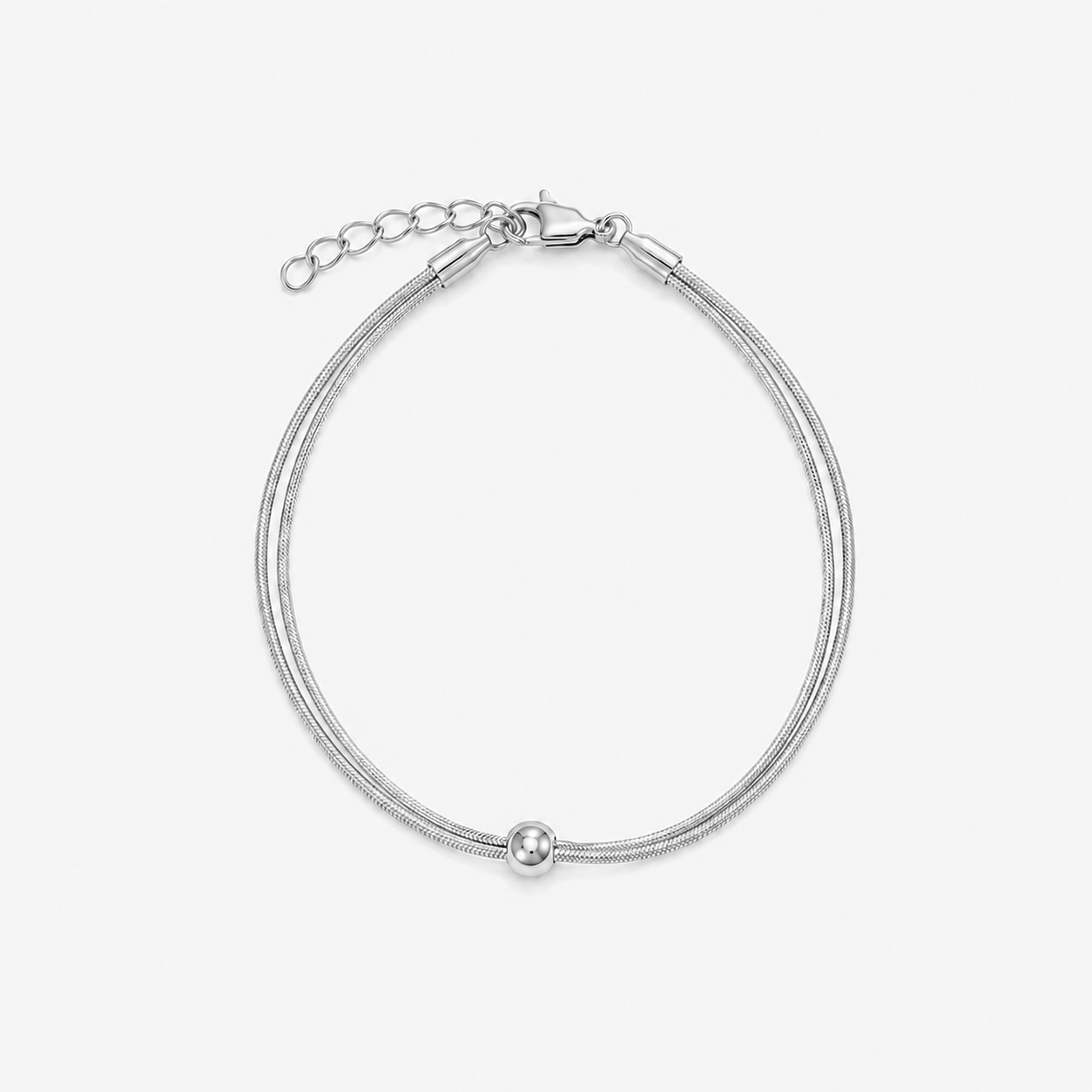 Slider Armband Zilverkleurig