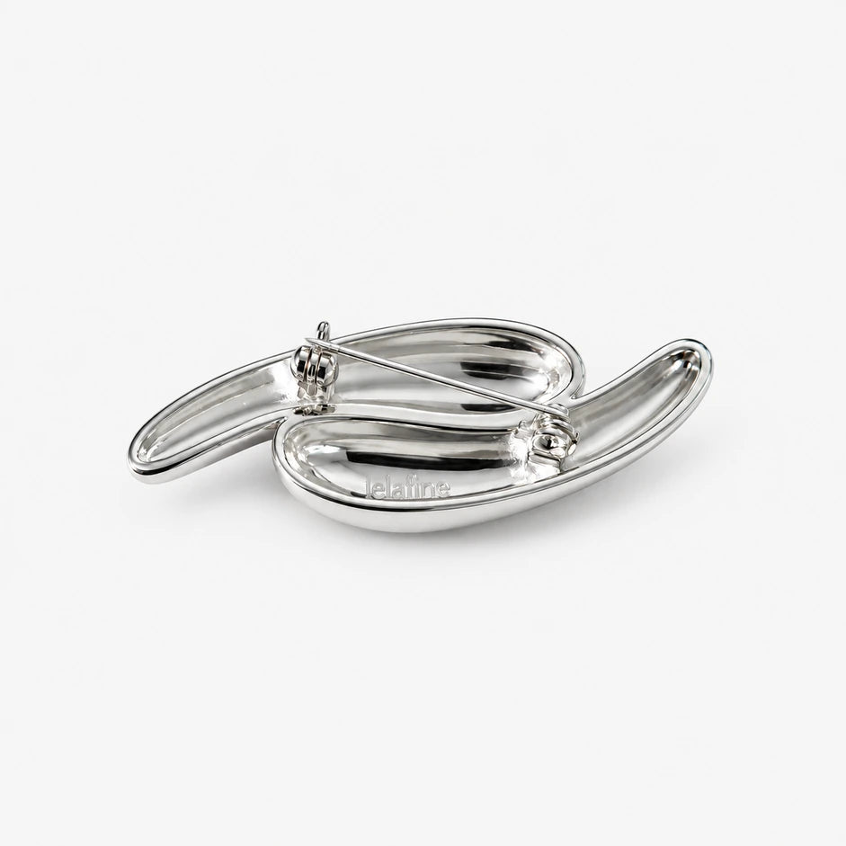 Mercury Broche Verzilverd β Achterkant met speld en sluiting