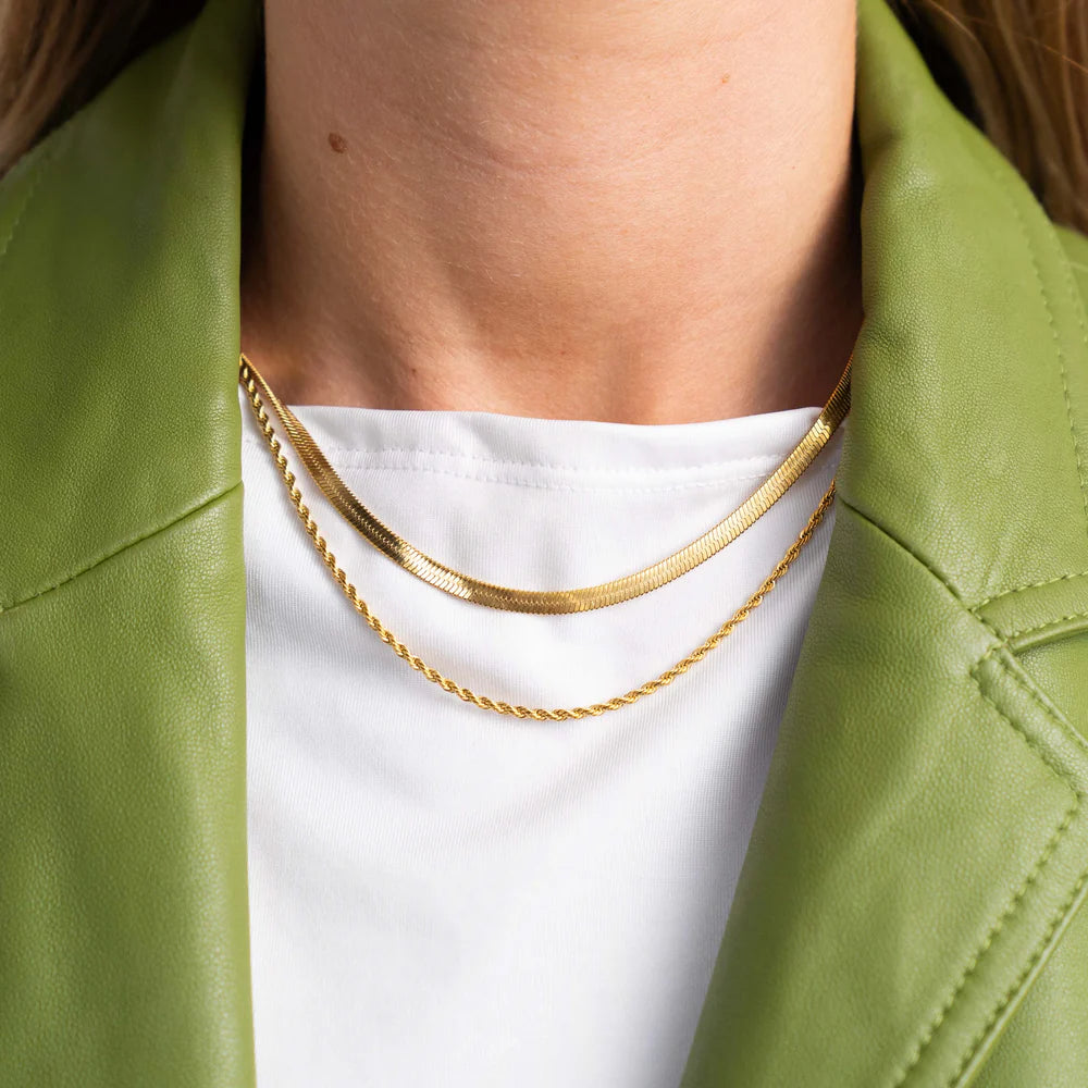 Touw en Bangle Set: 1 ketting & 2 armbanden