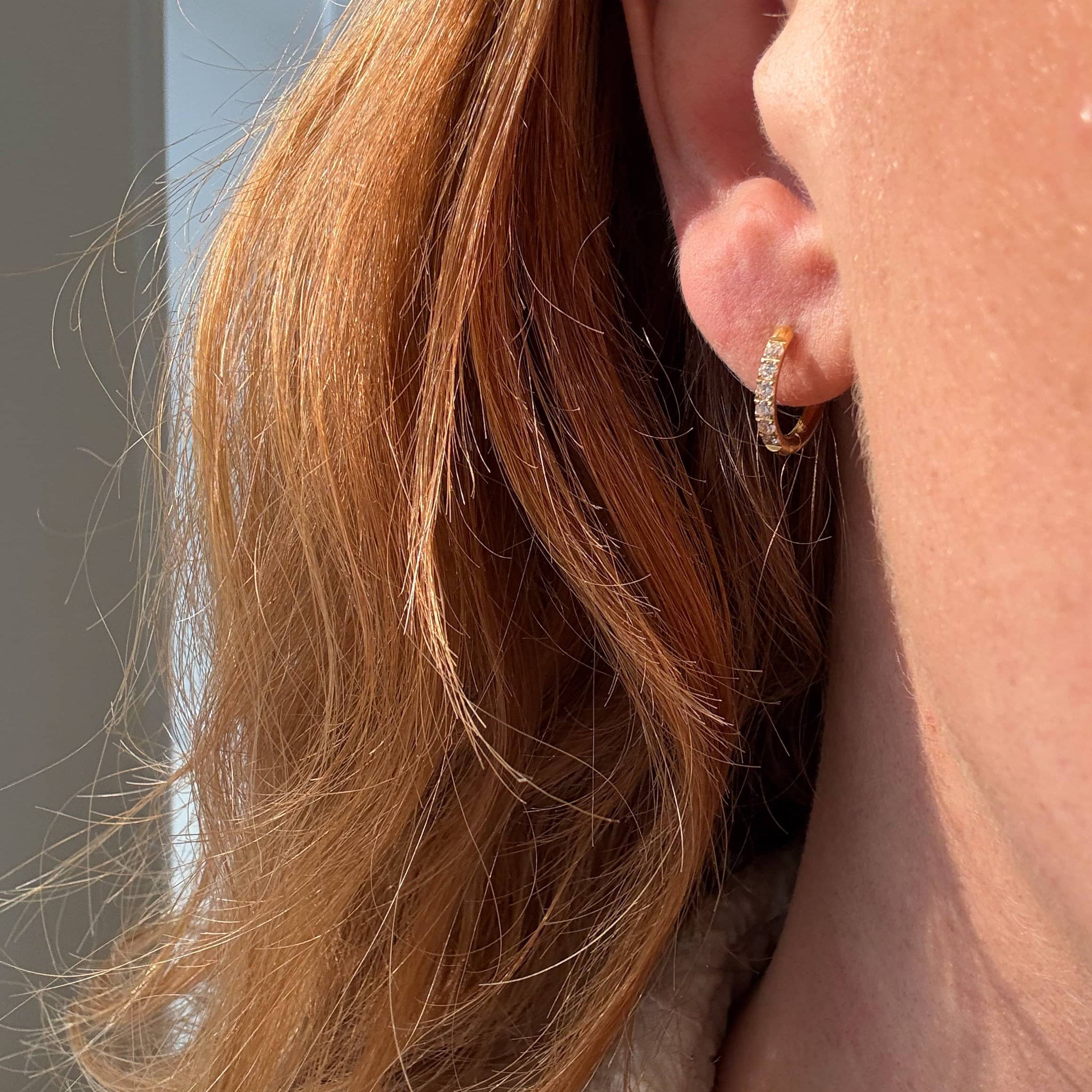 Kristallen Oorbellen 18K Goudgeplateerd 10mm