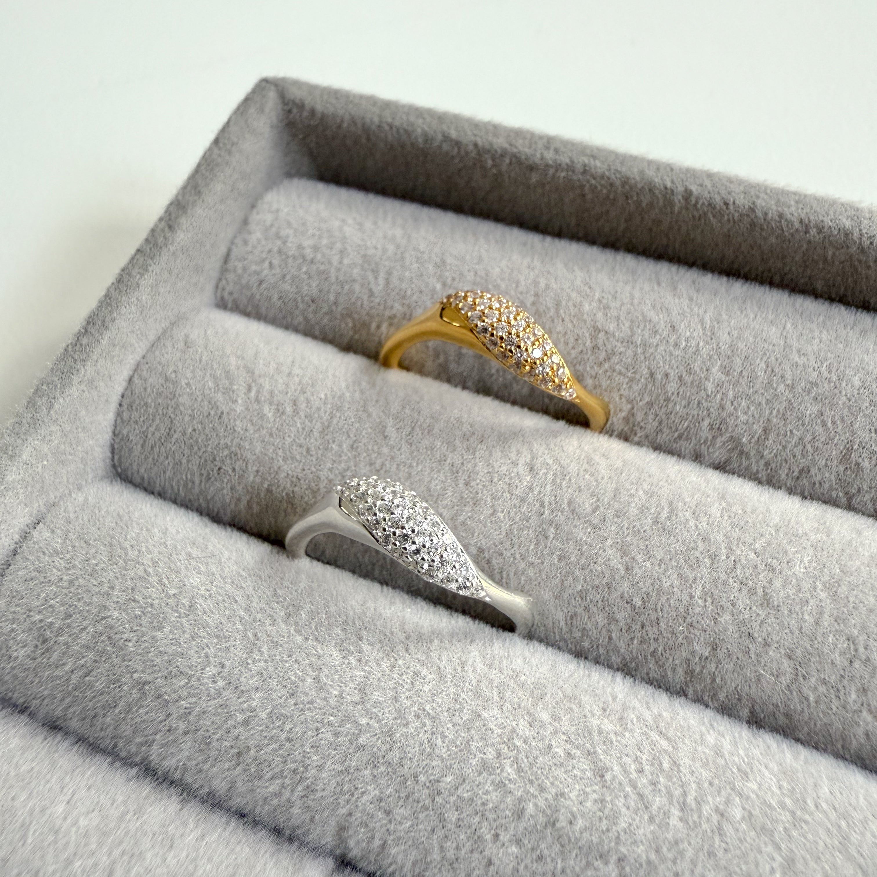 Golf Kristal Ring Zilver