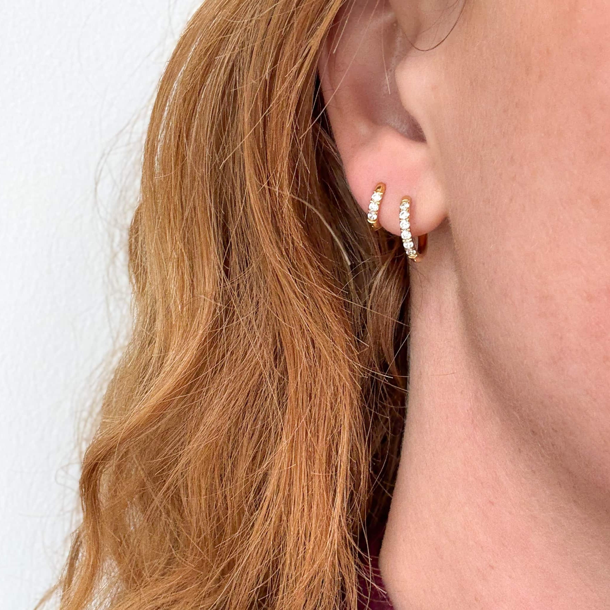 Kristallen Oorbellen 18K Goudgeplateerd 6mm