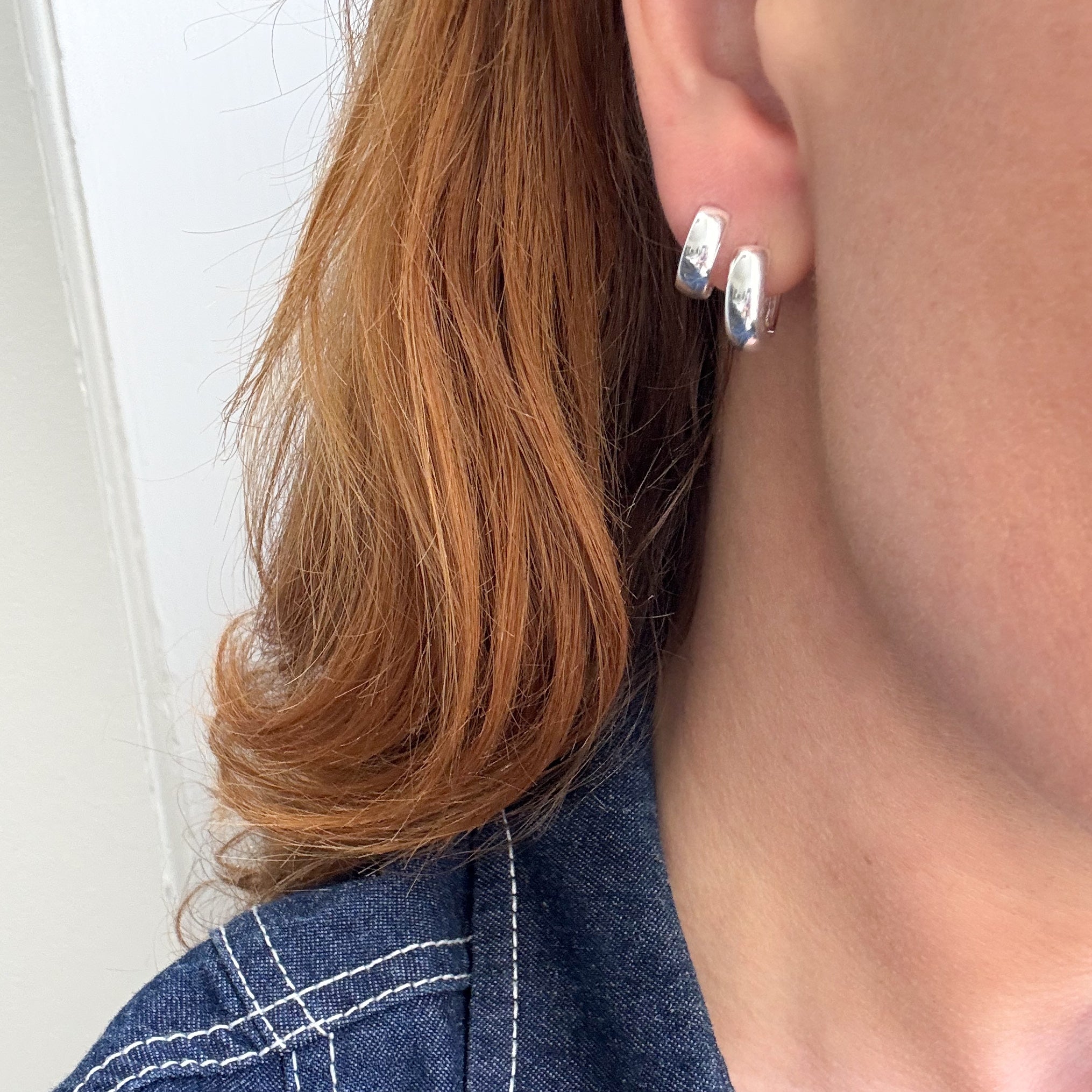 Chunky Hoops 15 mm Zilver
