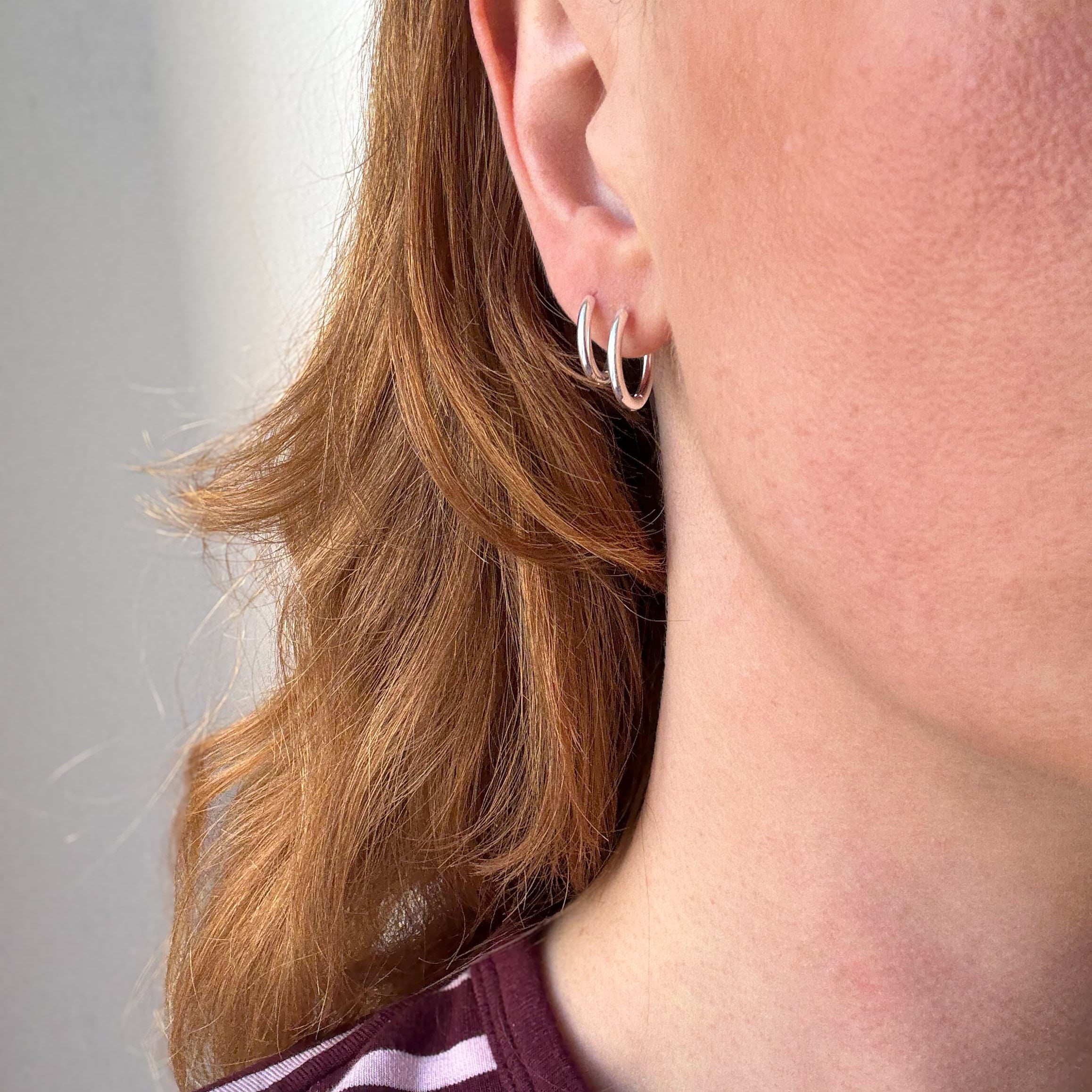 Classic Hoop 14 mm Zilver Verguld