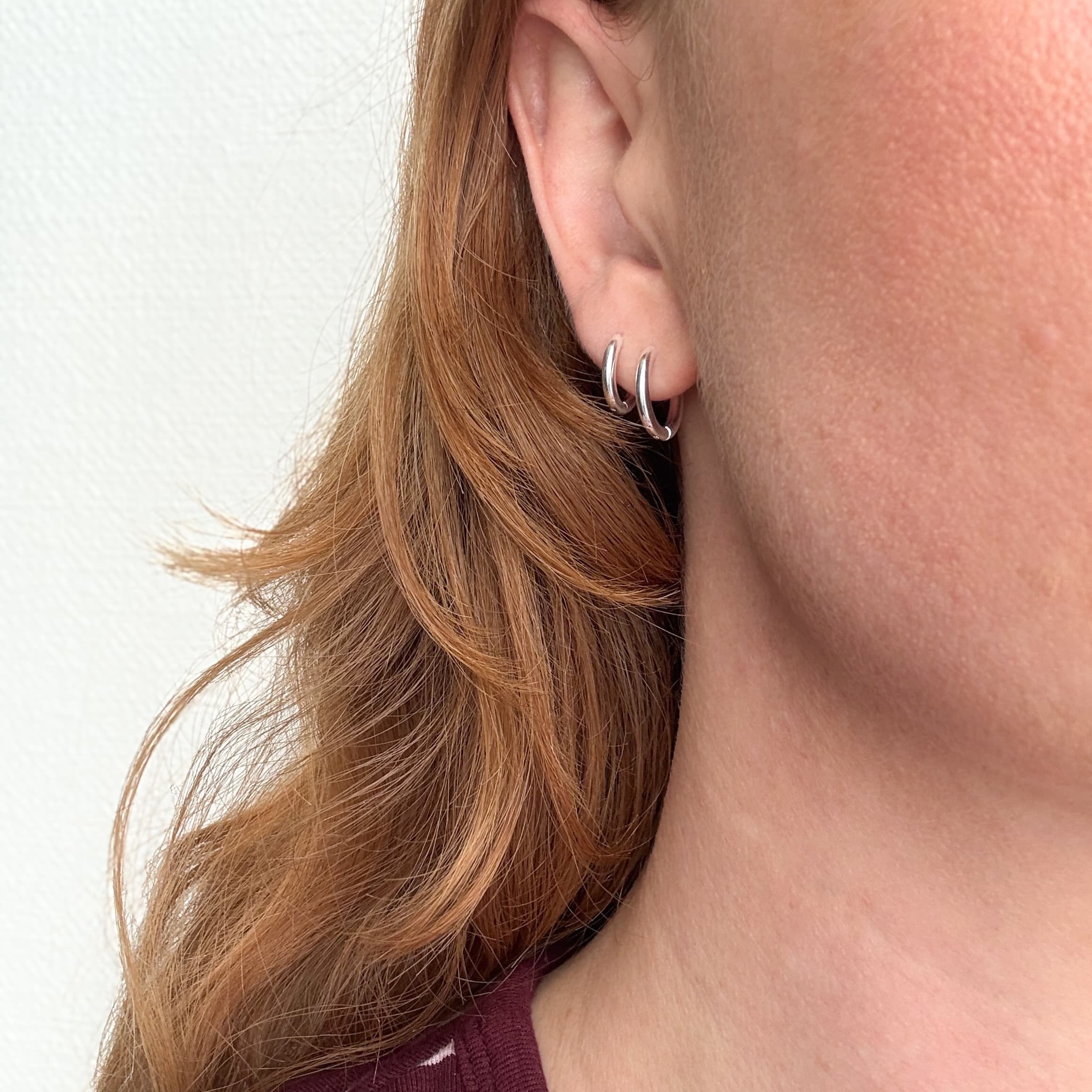 Classic Hoop 12 mm Zilver Verguld