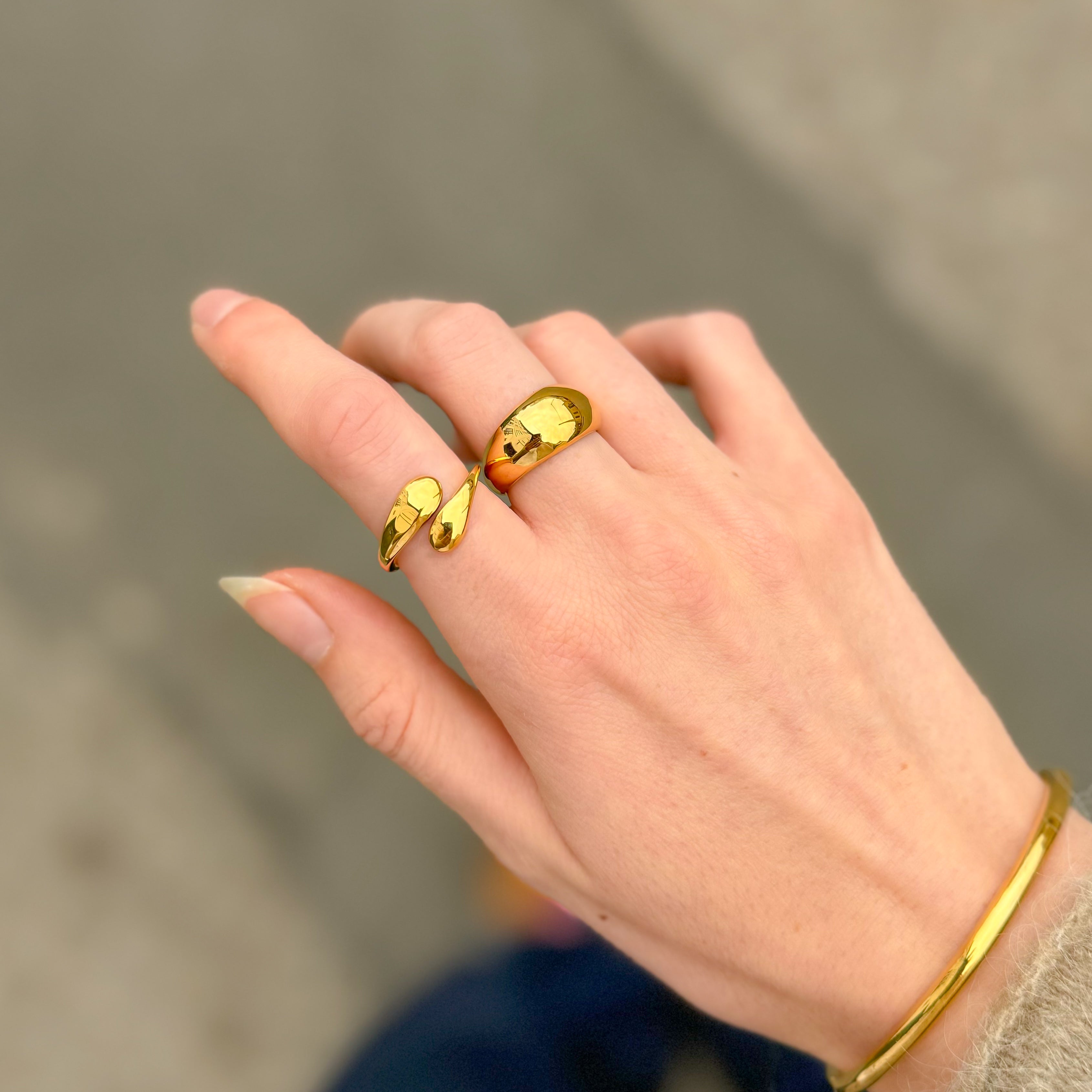 Classic Chunky Set: 1 ring & 1 oorbel