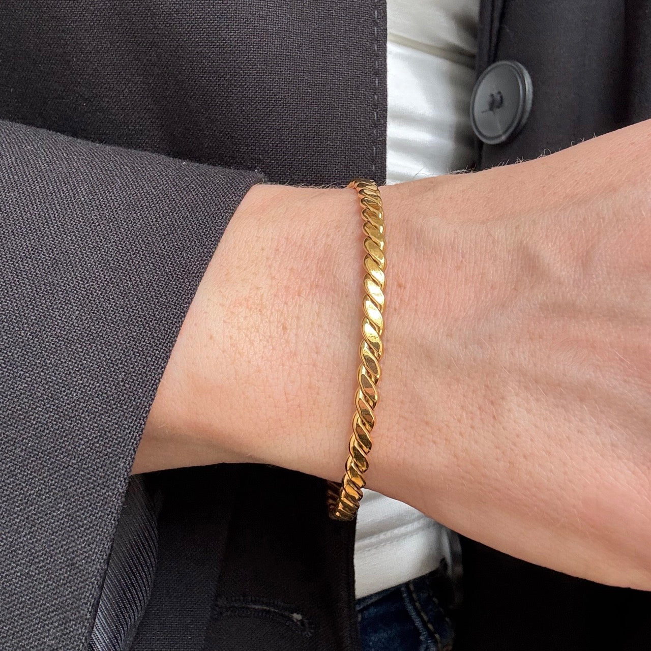 Twisted Bangle Armband Verguld