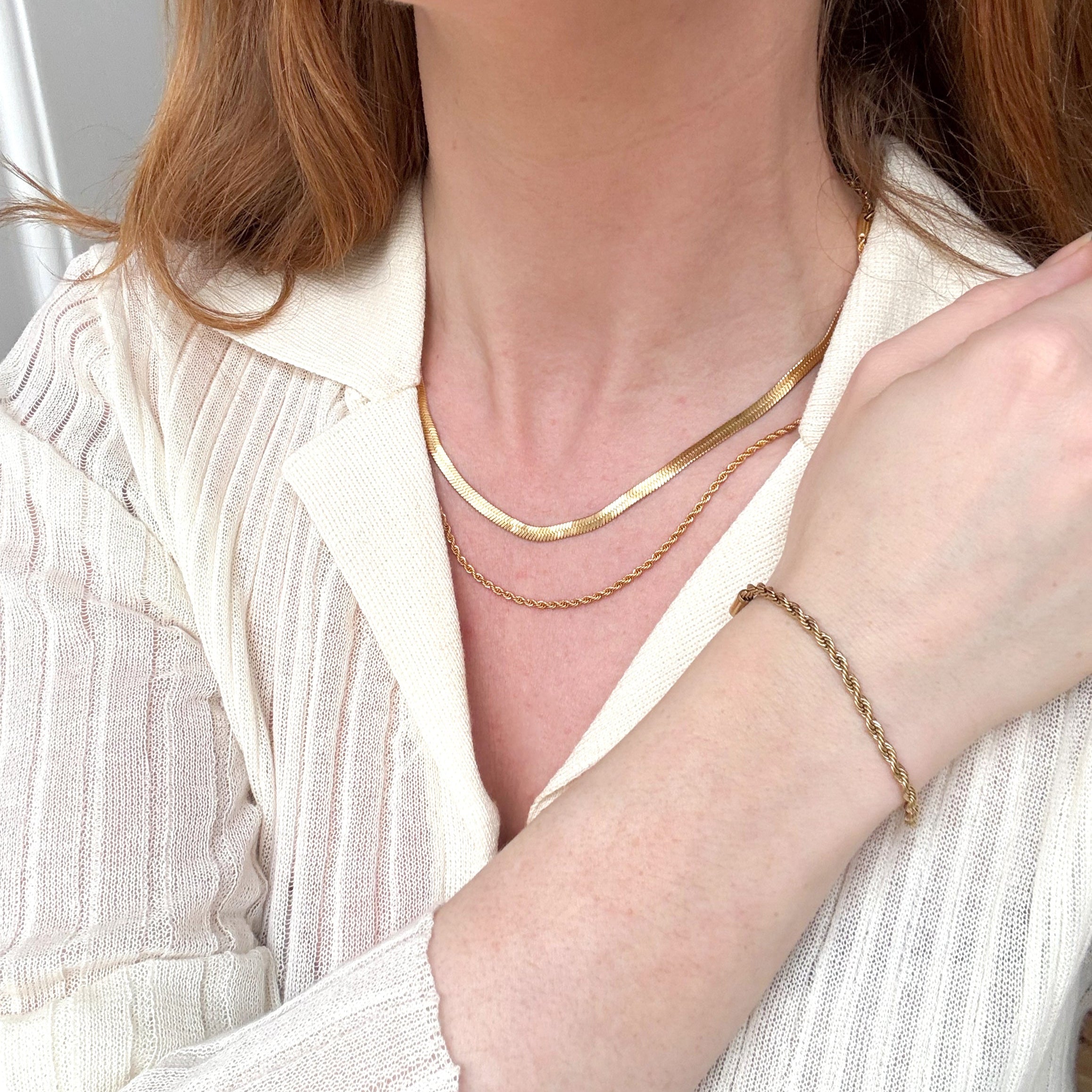 Snoer Rope Armband Verguld