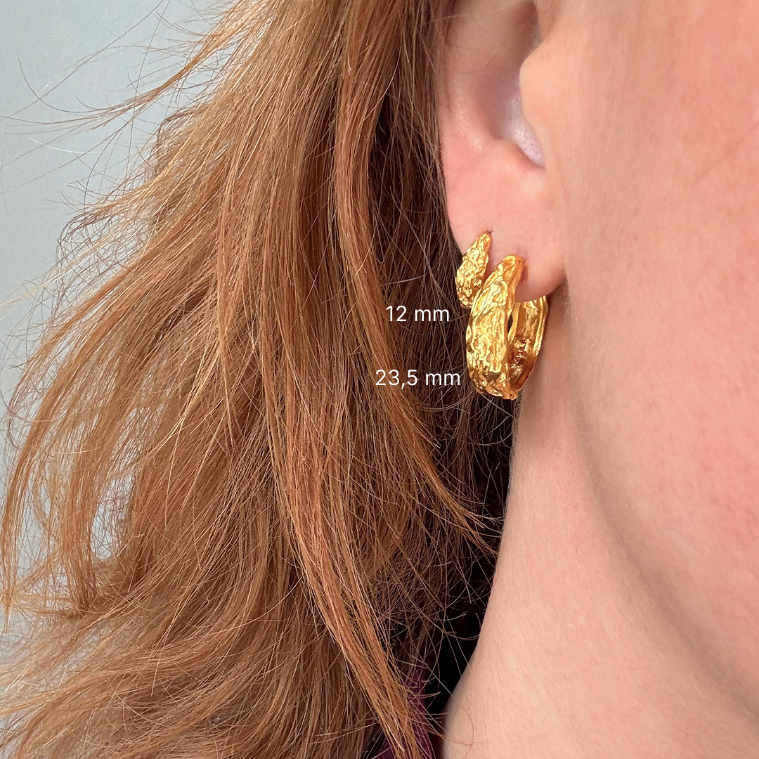 Gesmelt Hoop 12 mm Verguld