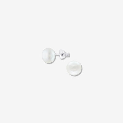 Perle Stud Stor øreringe 8mm