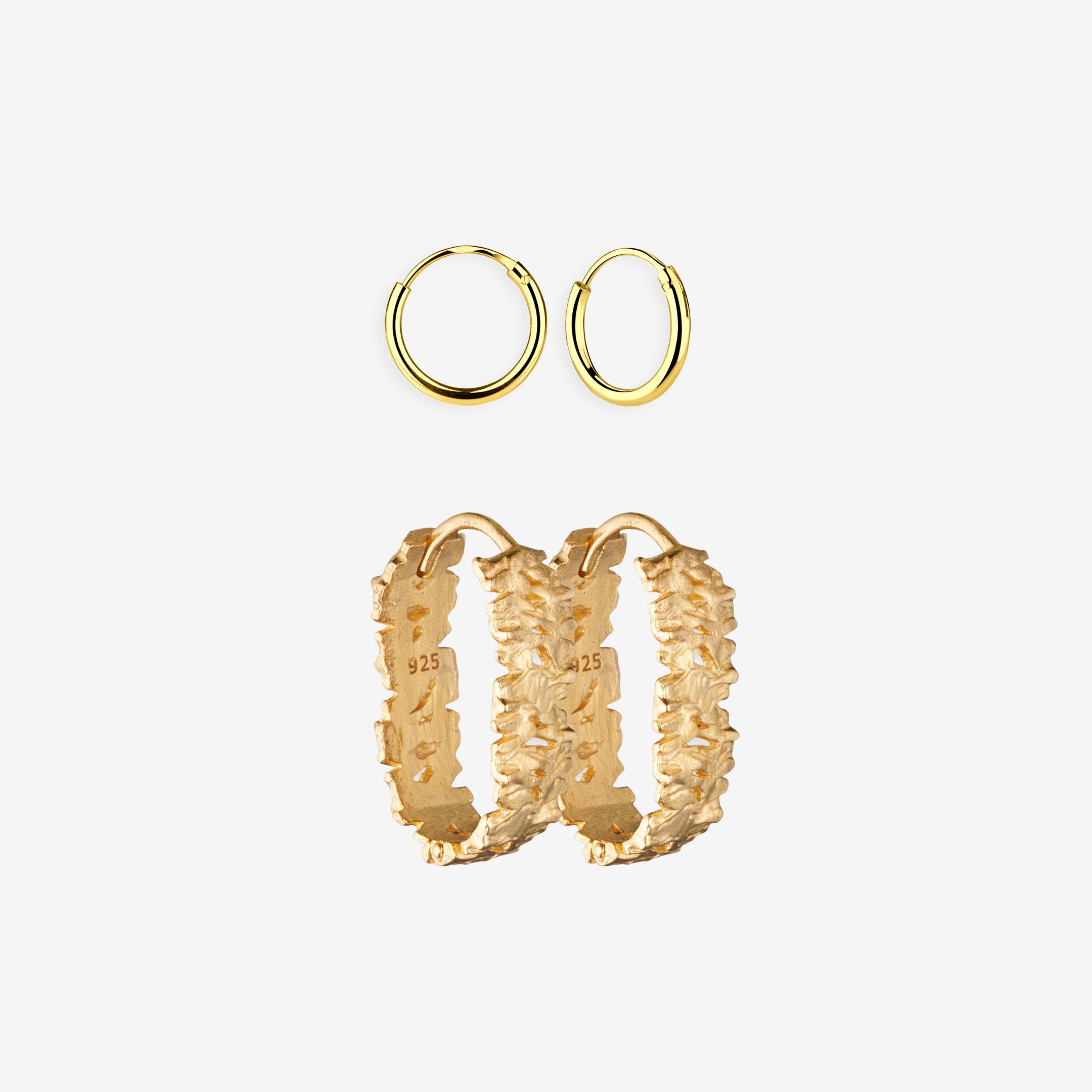 Rock Hoop Eenvoudig Set: 2 Oorbellen