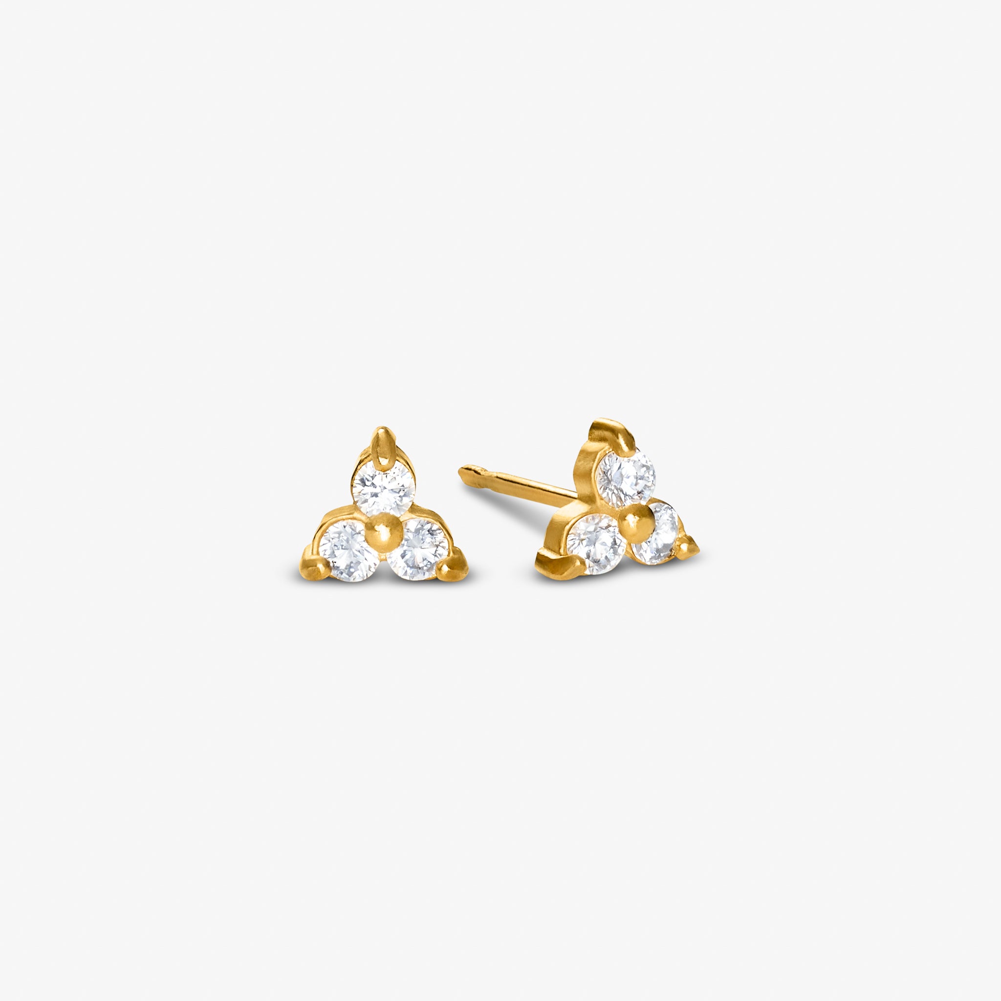 Trinity Krystal Stud Verguld