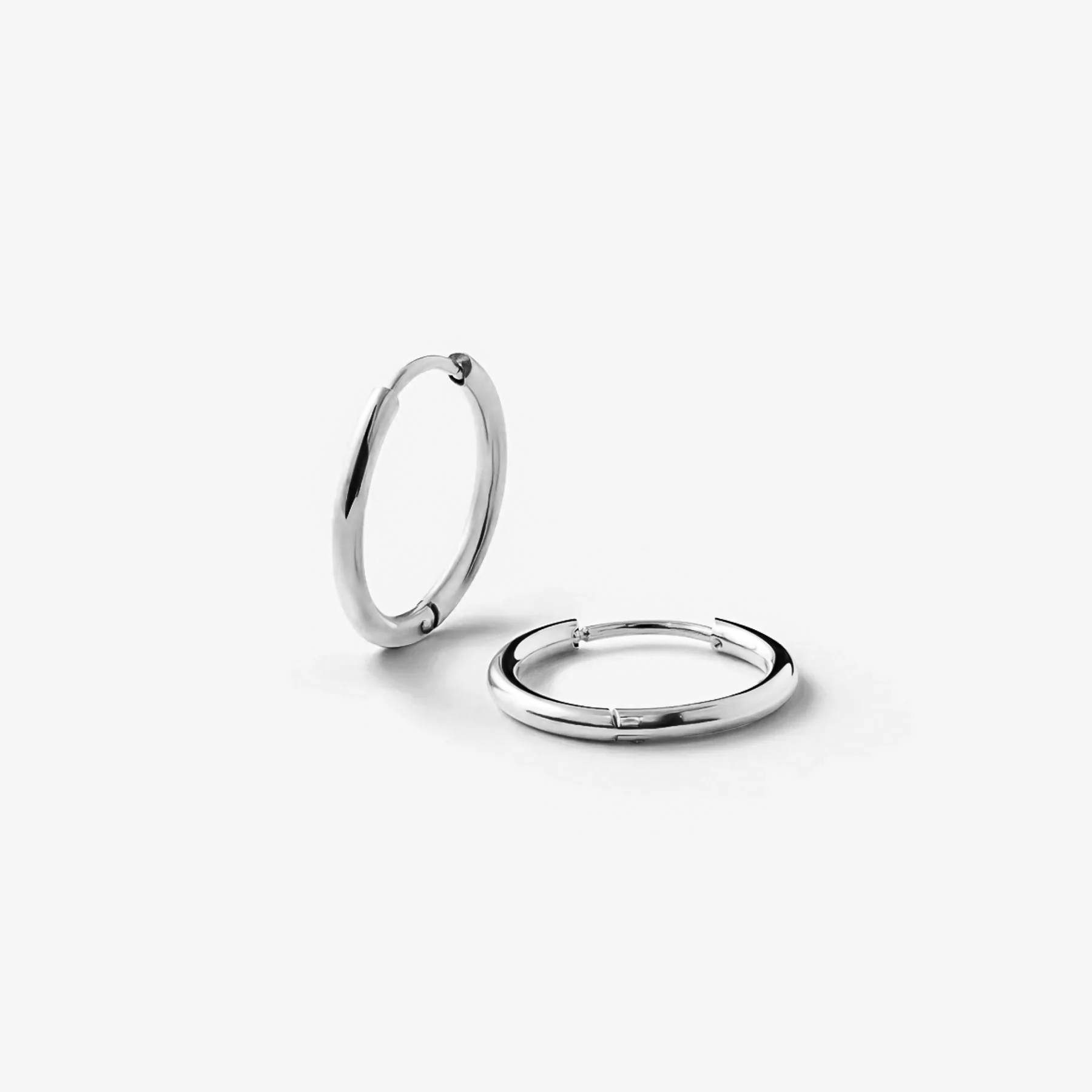 classic hoop 14mm sølvbelagt