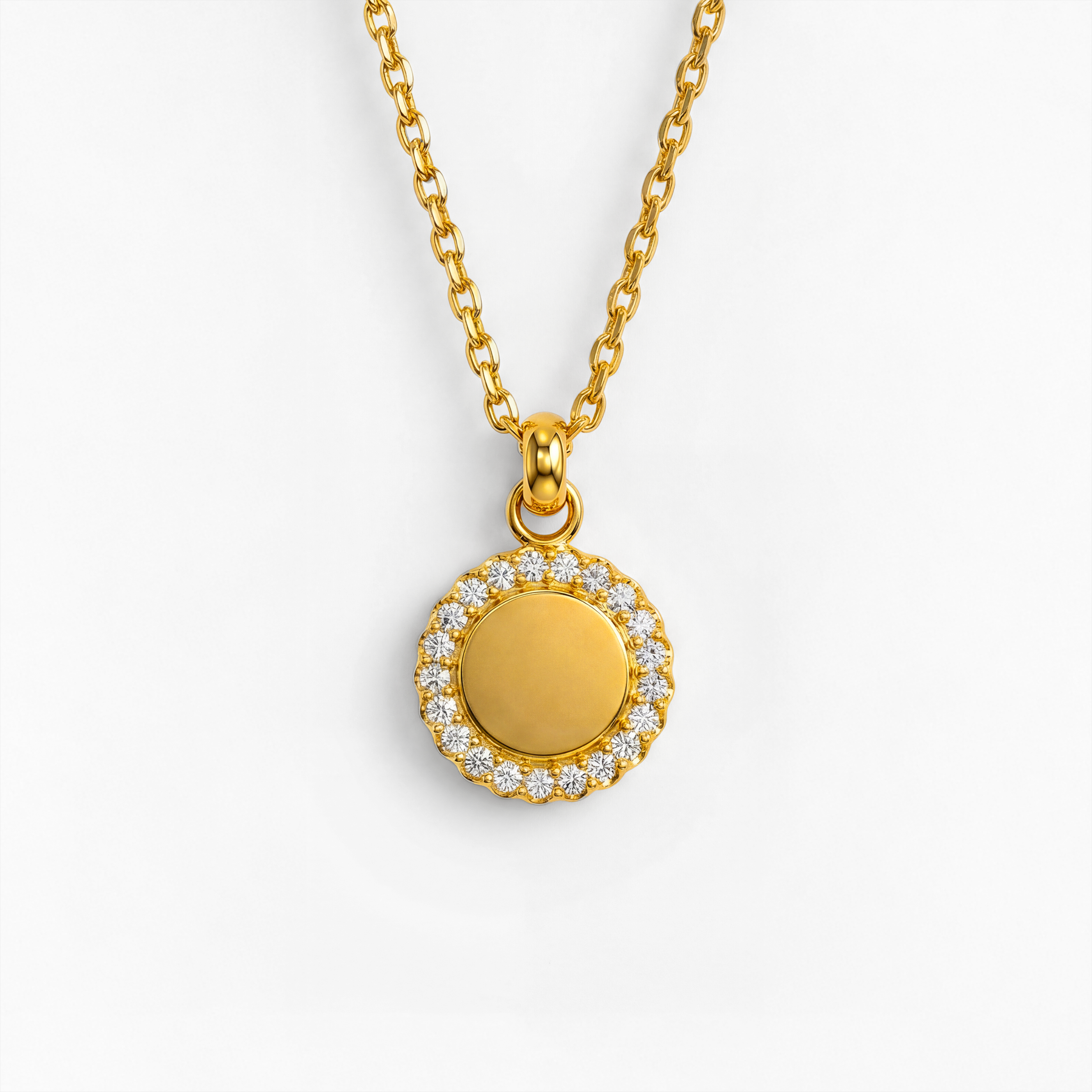 Krystal Halsketting Verguld