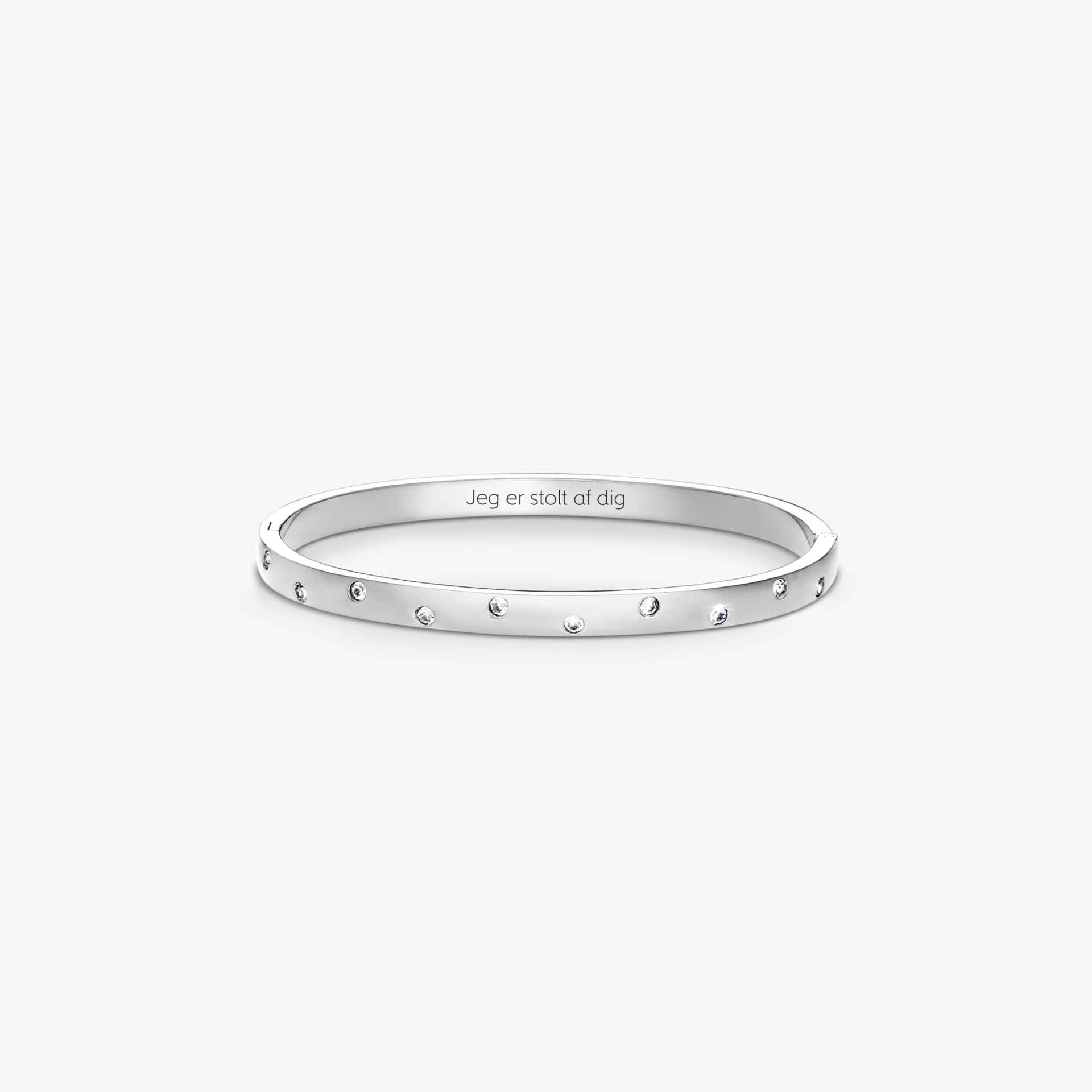 Flow Krystal Dot Armband Zilver Verguld met gravure