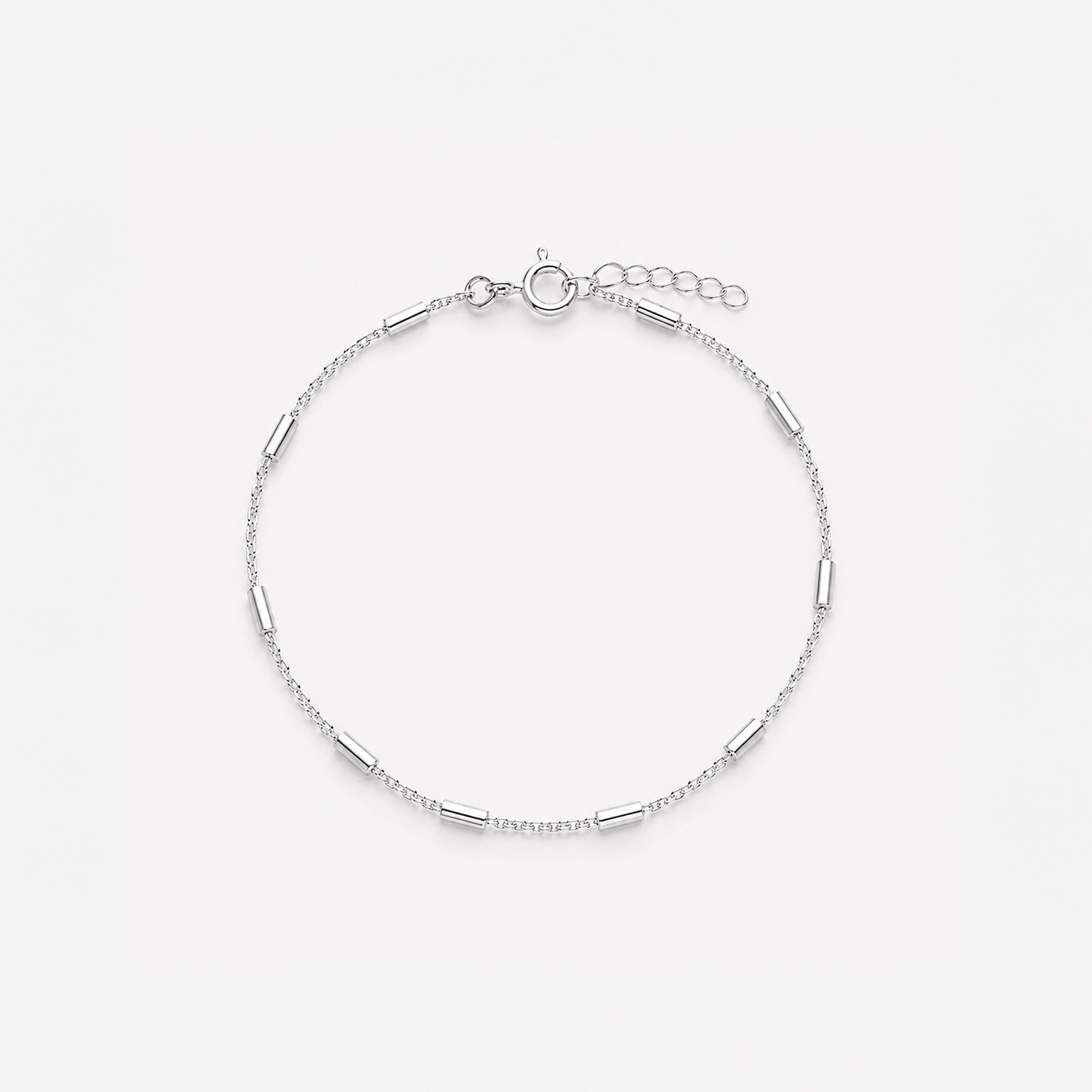 Kabel Bar Armband Zilver