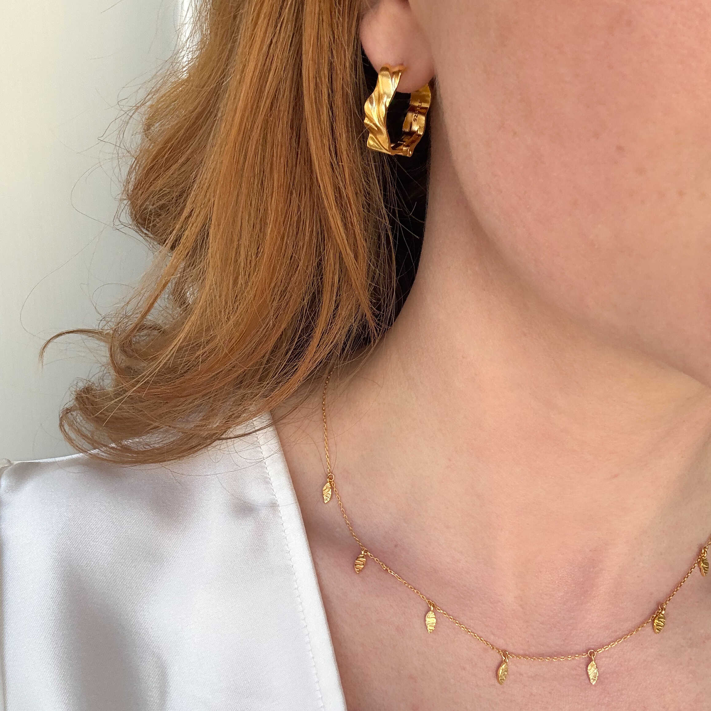 Leaf Ketting Verguld