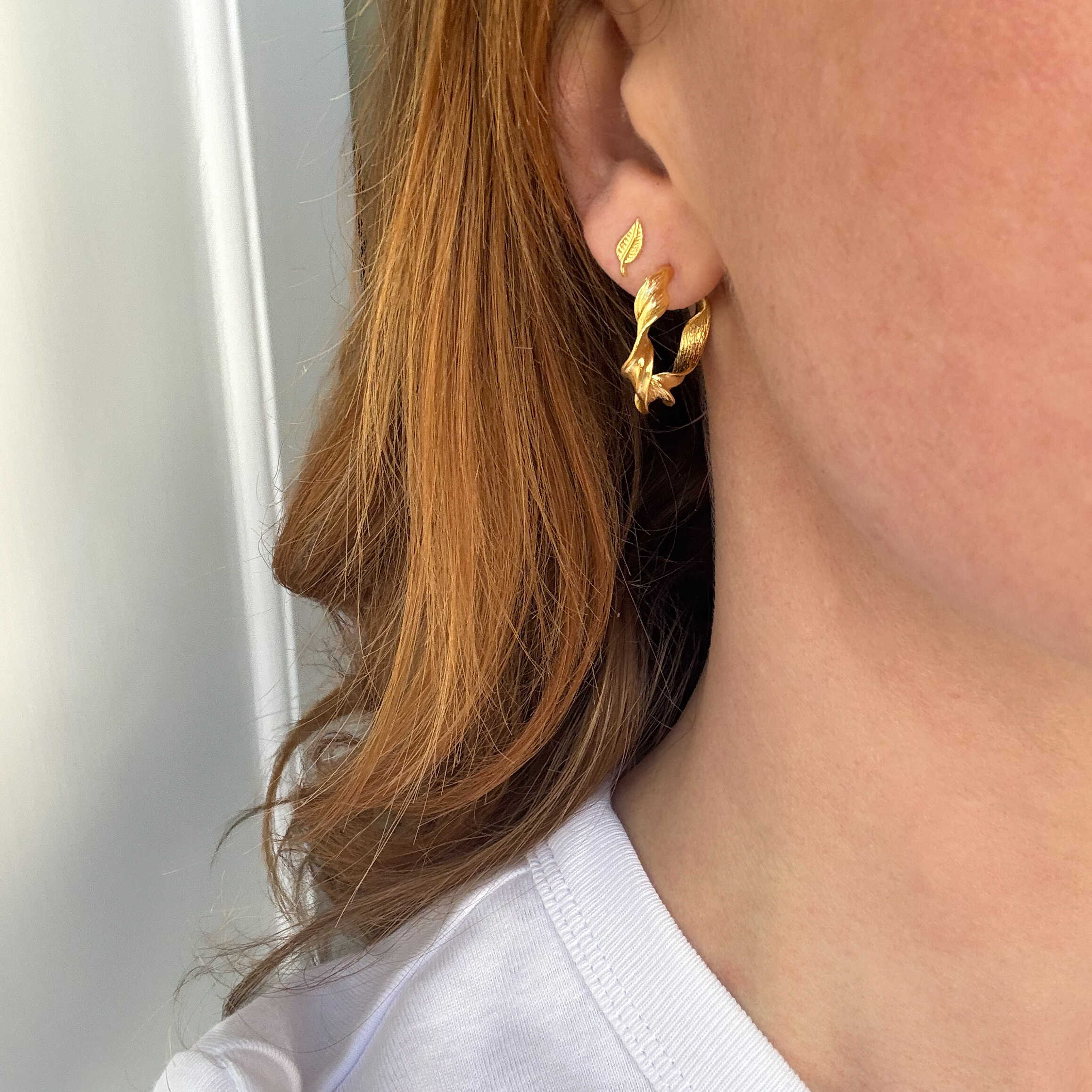 Chunky Gedraaide Hoop Verguld