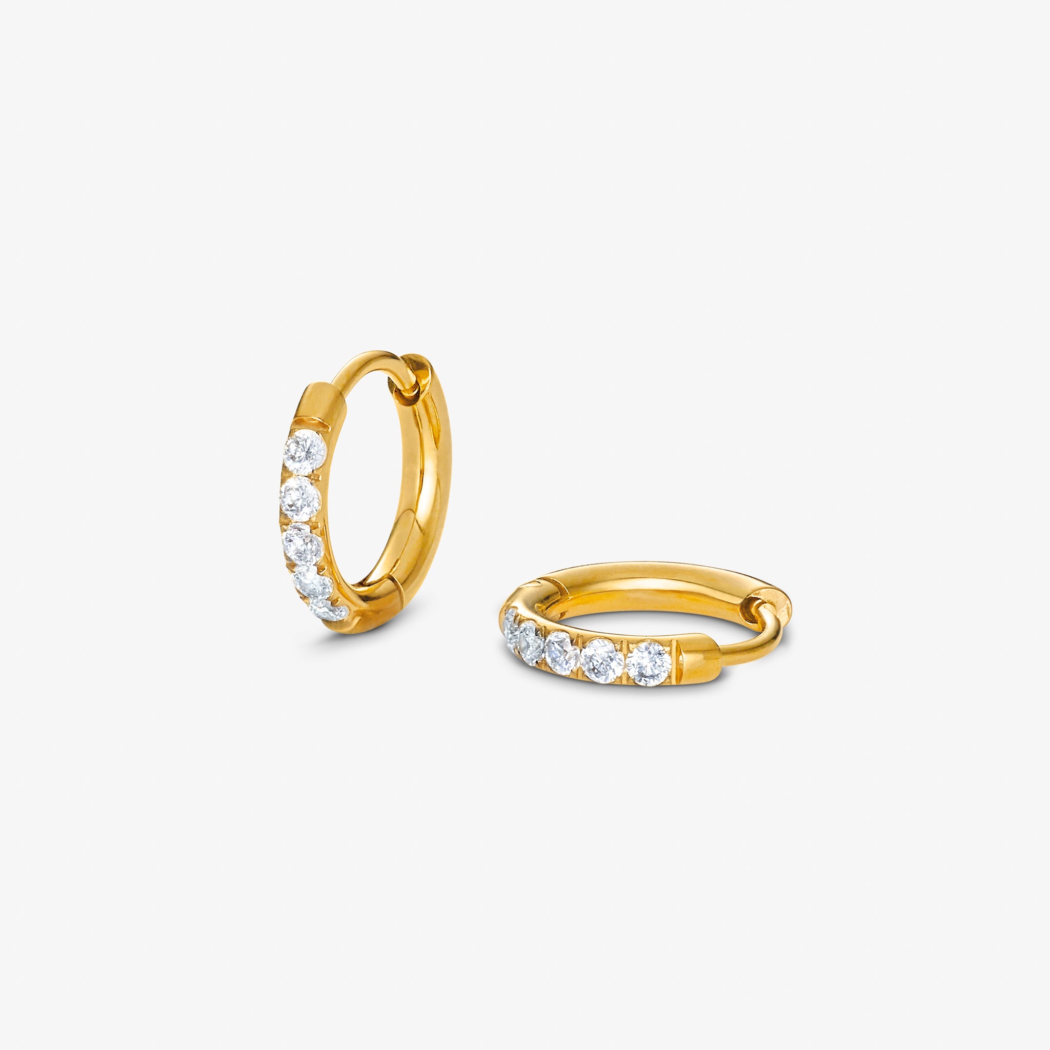 Kristallen Oorbellen 18K Goudgeplateerd 6mm