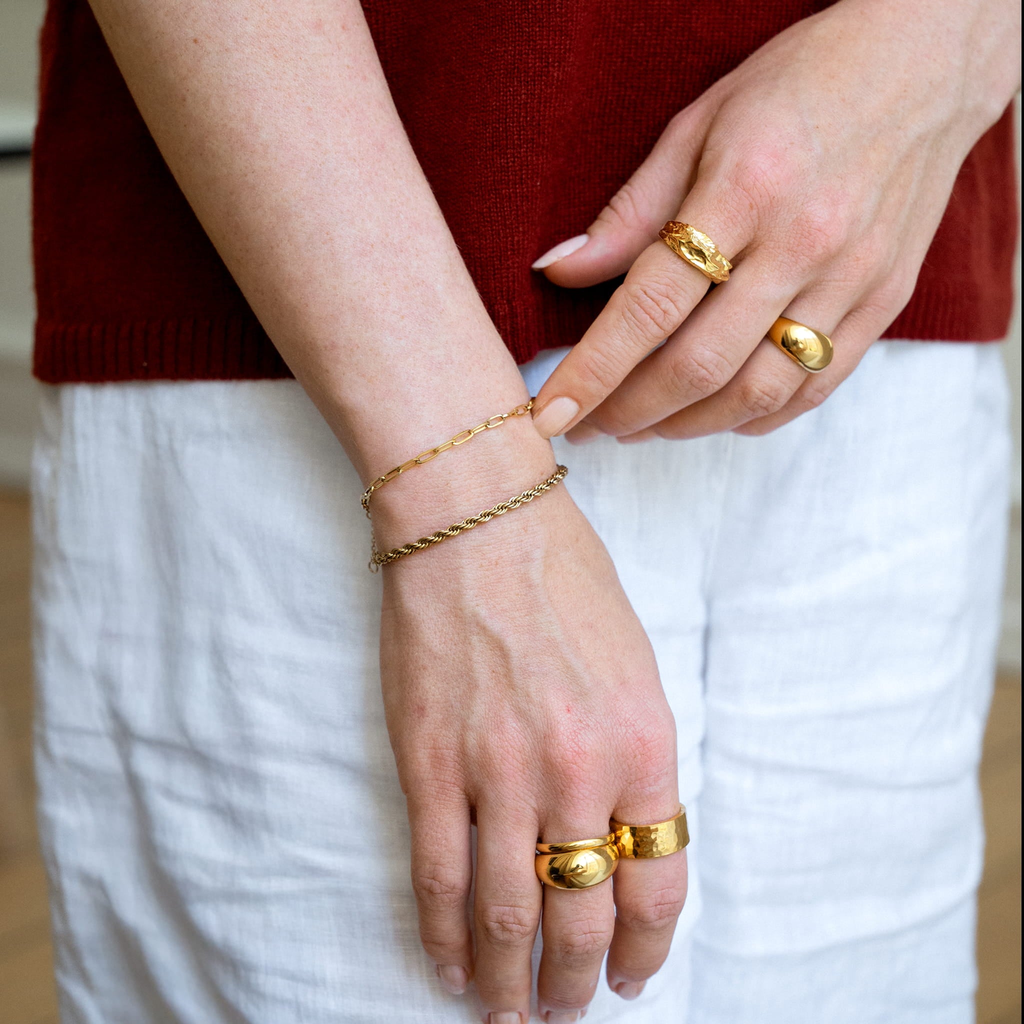 Snoer Rope Armband Verguld