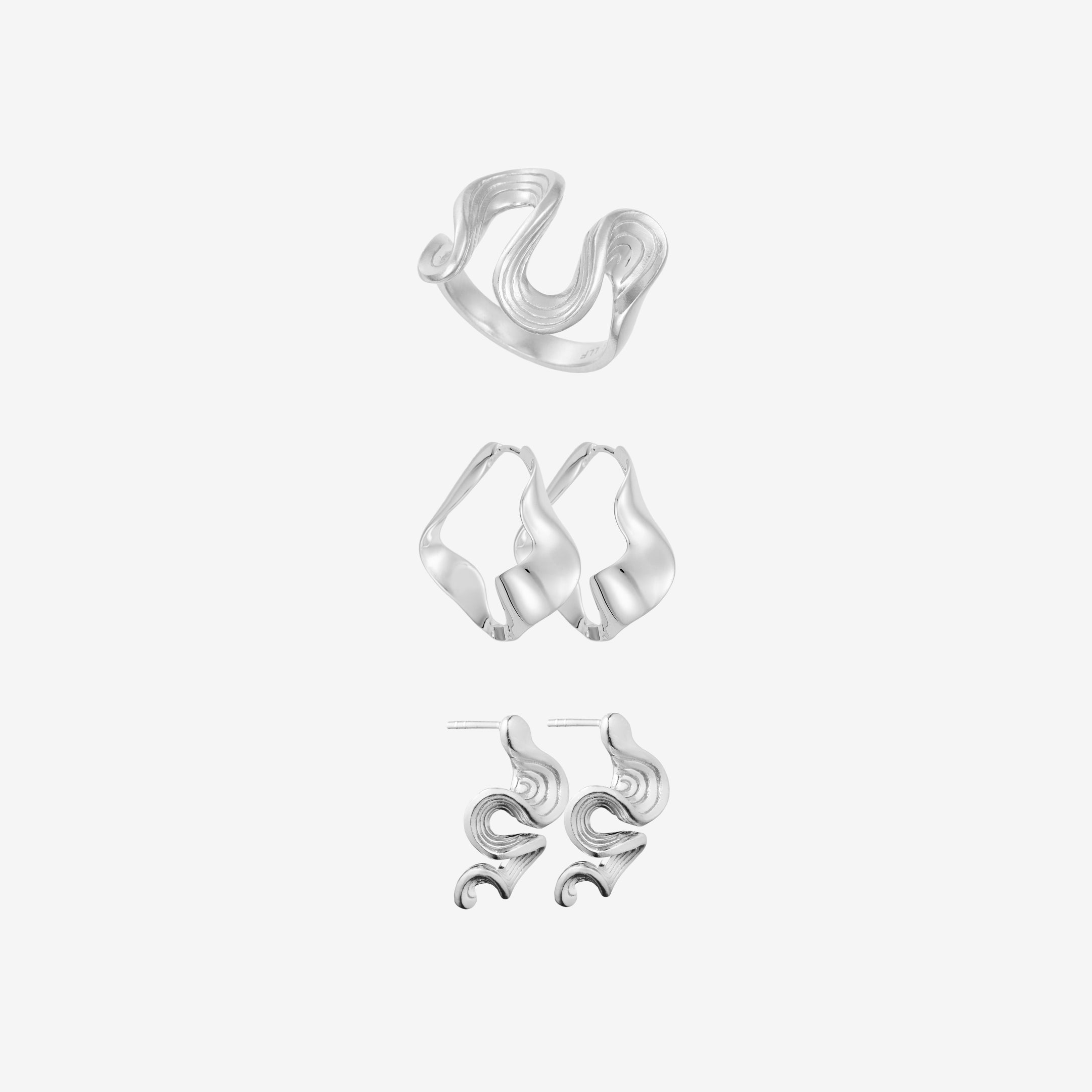 Gedraaide Zilver Golf Set