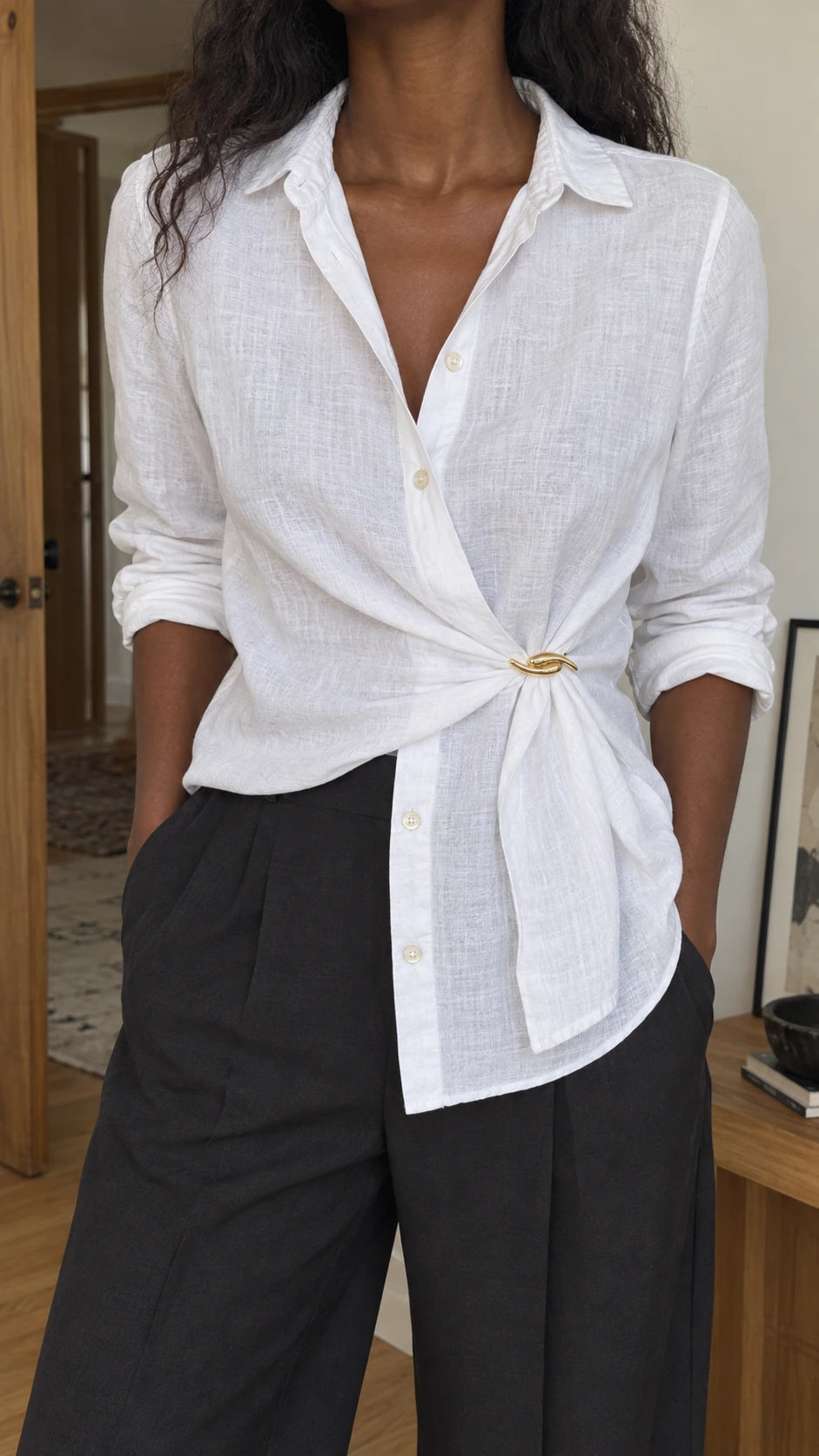 Mercury Broche Verguld — Drapeer je blouse