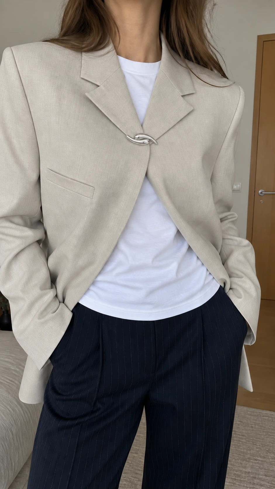 Mercury Broche Verzilverd — Sluit je blazer