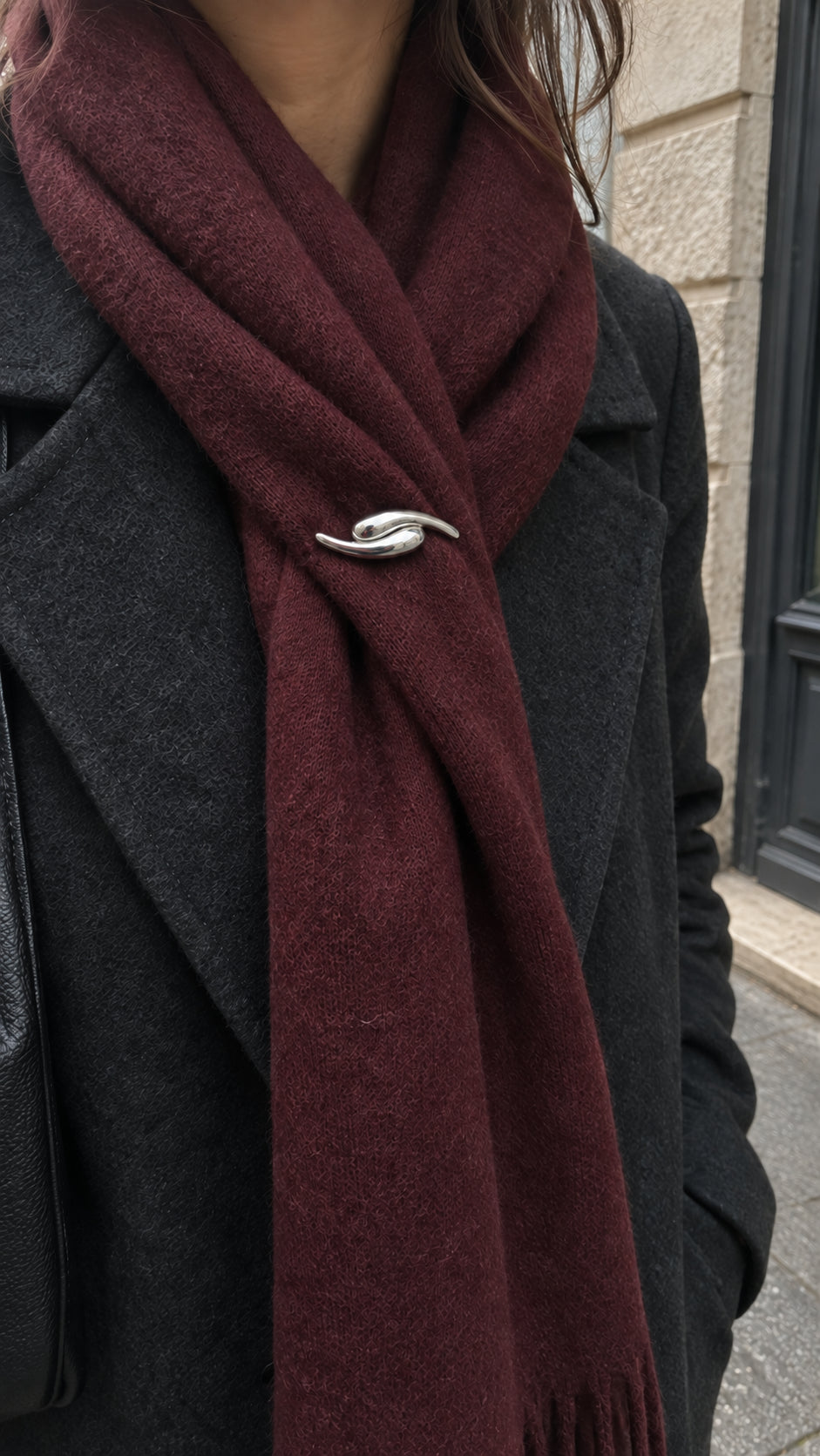 Mercury Broche Verzilverd — Style je sjaal