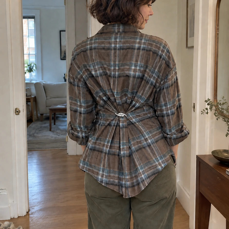 Mercury Broche Verzilverd — Tailleer je blouse